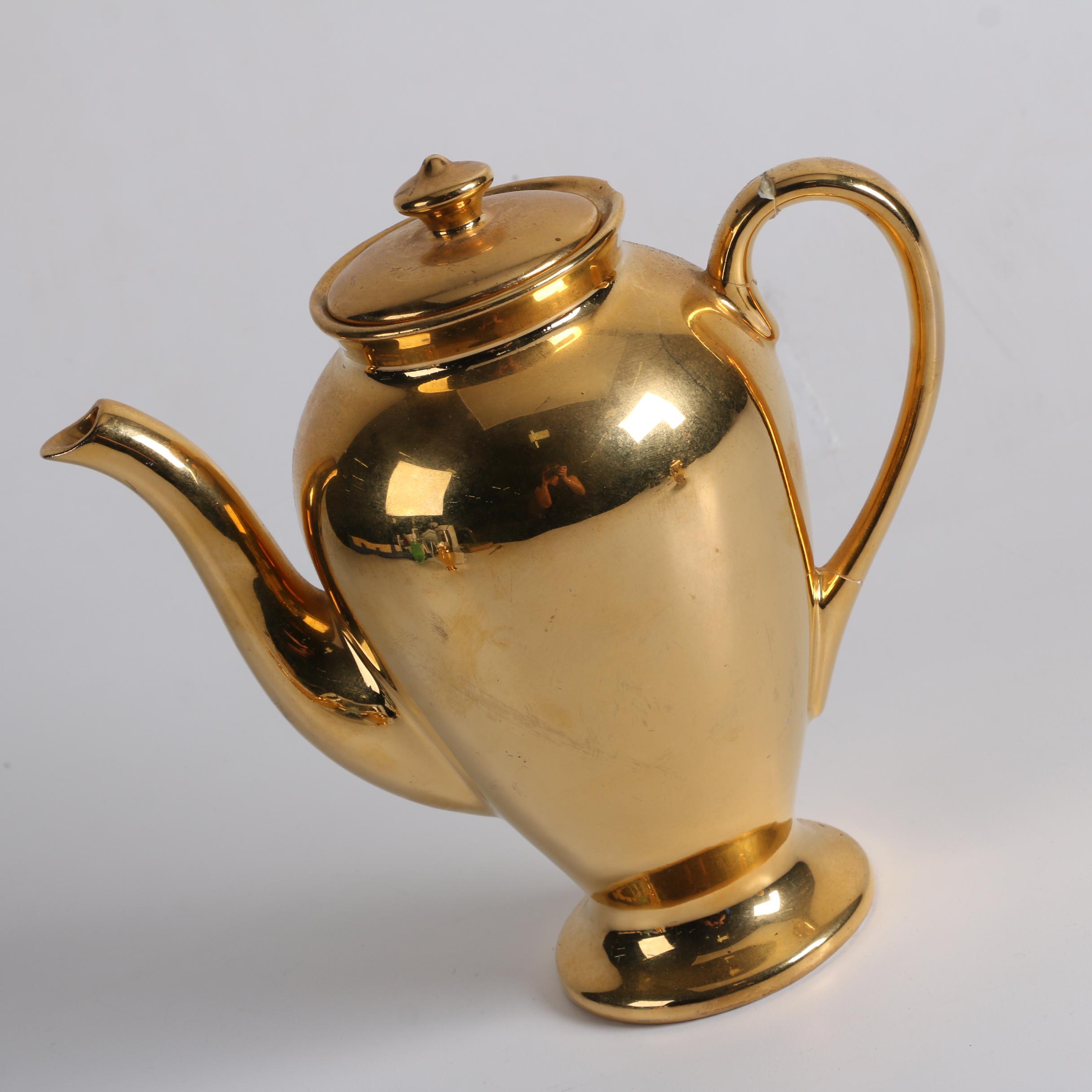 Vintage Atlas "Satin Gold" 22 K Gold Plated China Tea Service