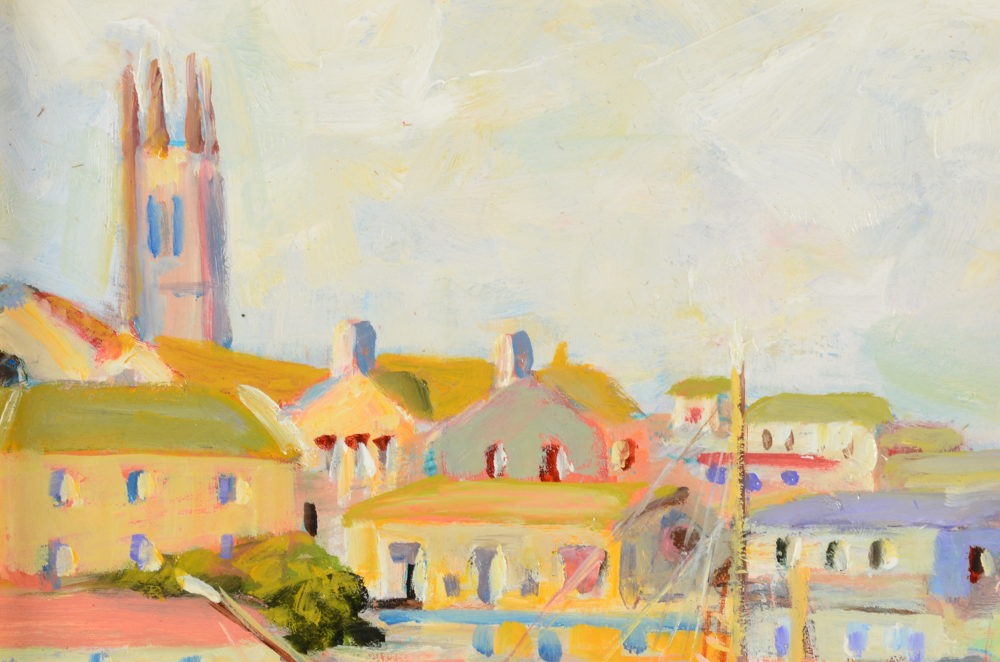 Nino Pippa Impressionist Oil Painting on Board "Penzance Mid-Summer"