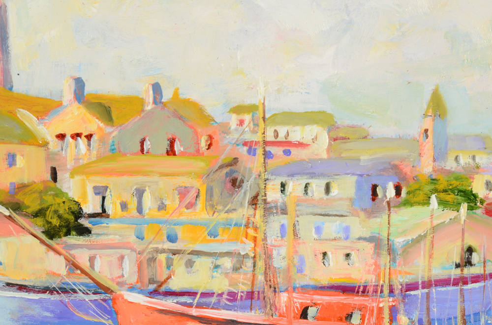 Nino Pippa Impressionist Oil Painting on Board "Penzance Mid-Summer"