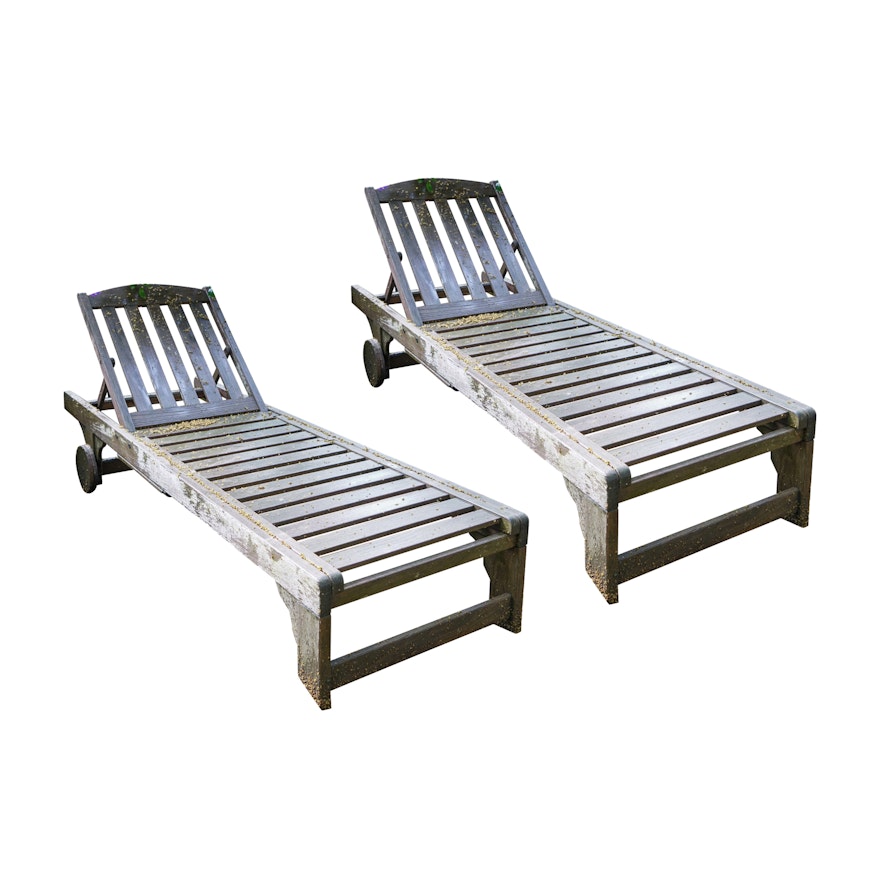 Wooden Chaise Lounges