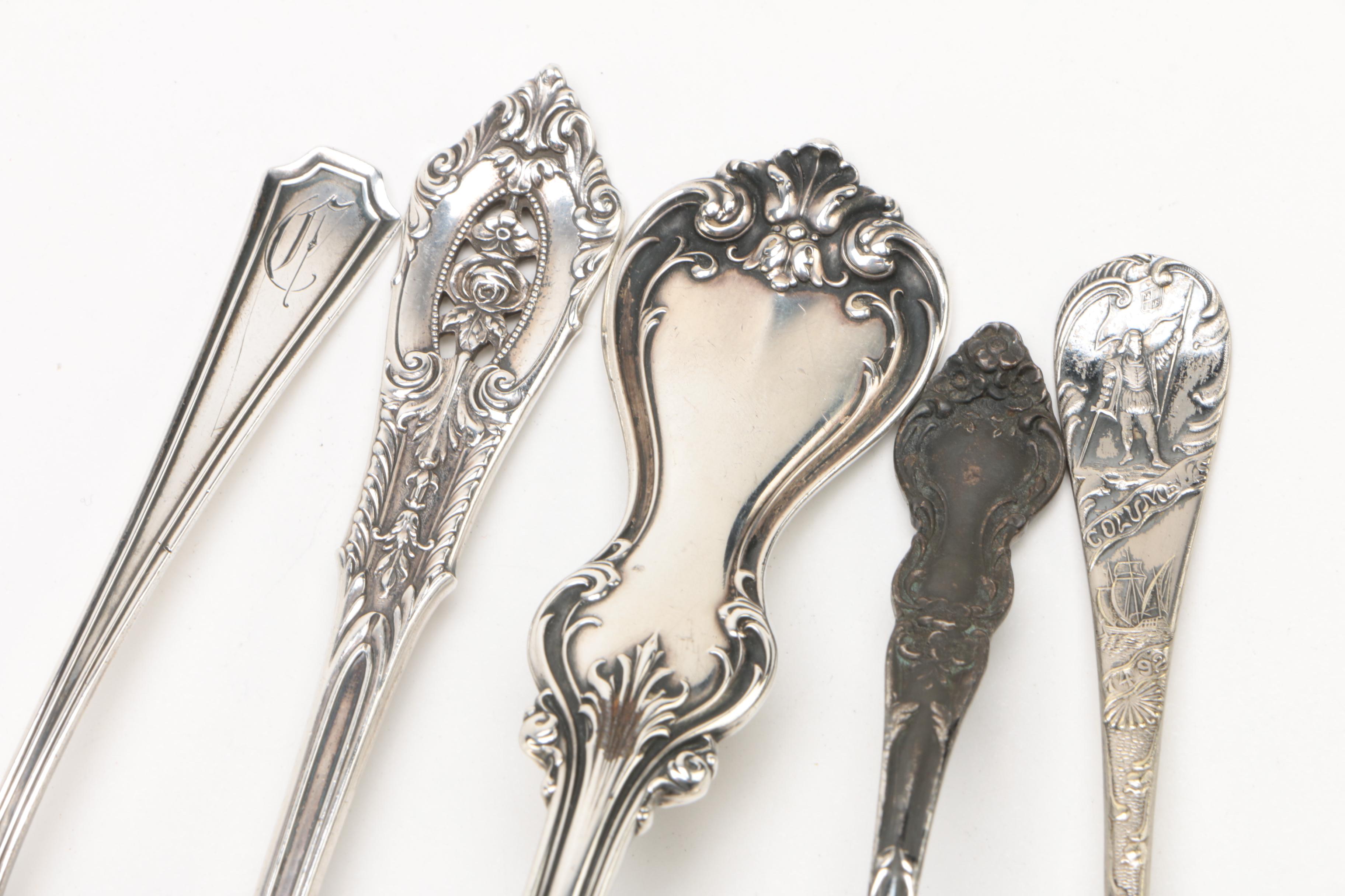 Revere Silversmiths Weighted Sterling Candlestick with Sterling Flatware