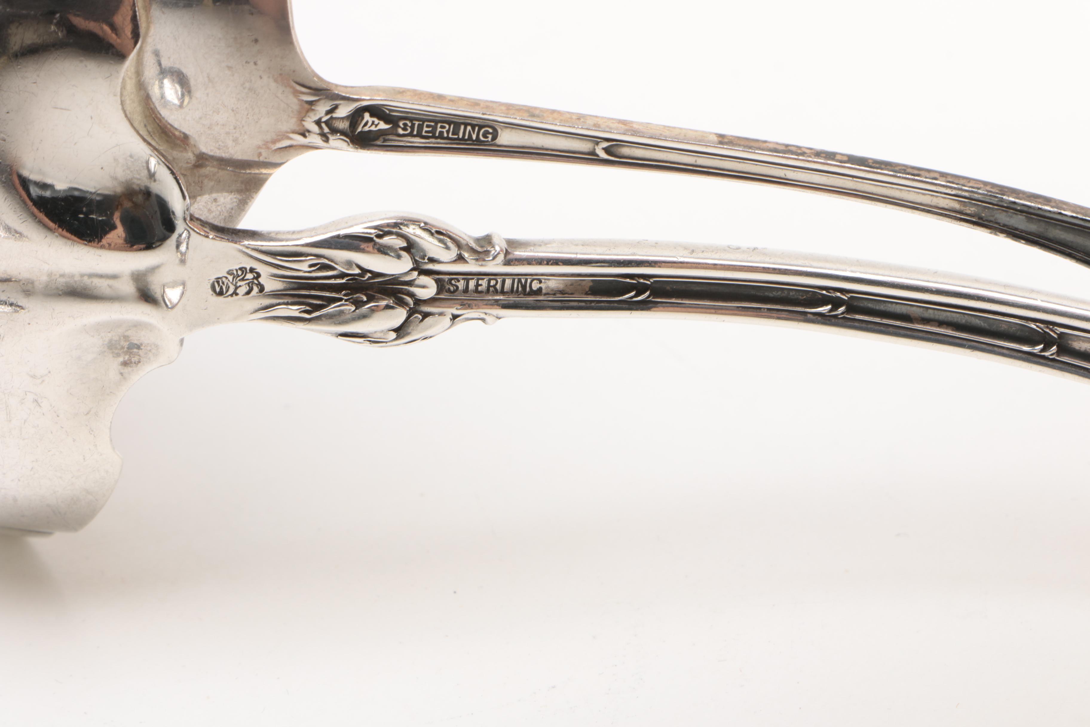 Revere Silversmiths Weighted Sterling Candlestick with Sterling Flatware