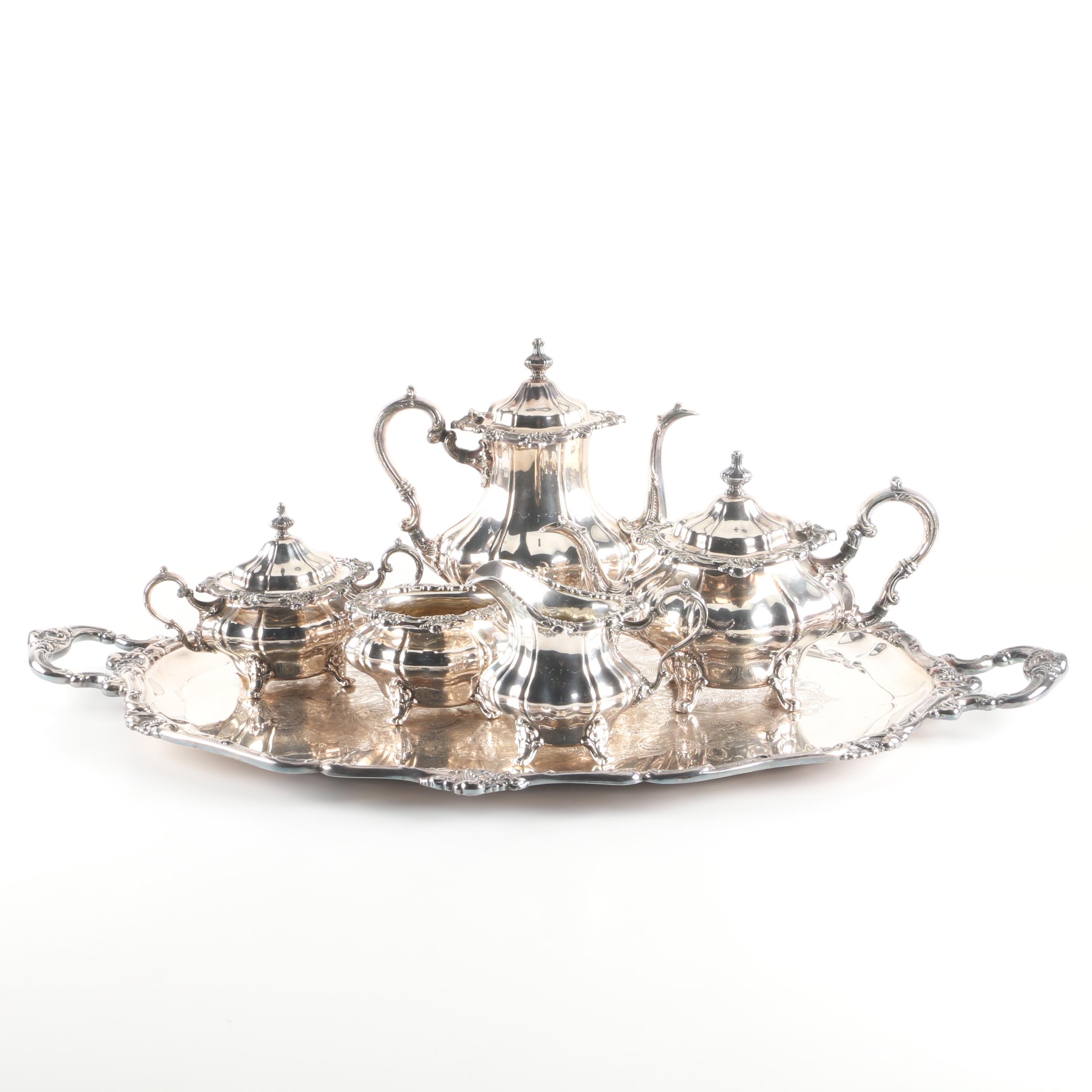 Gorham "Rosewood" Silver Plate Tea and Coffee Service Set