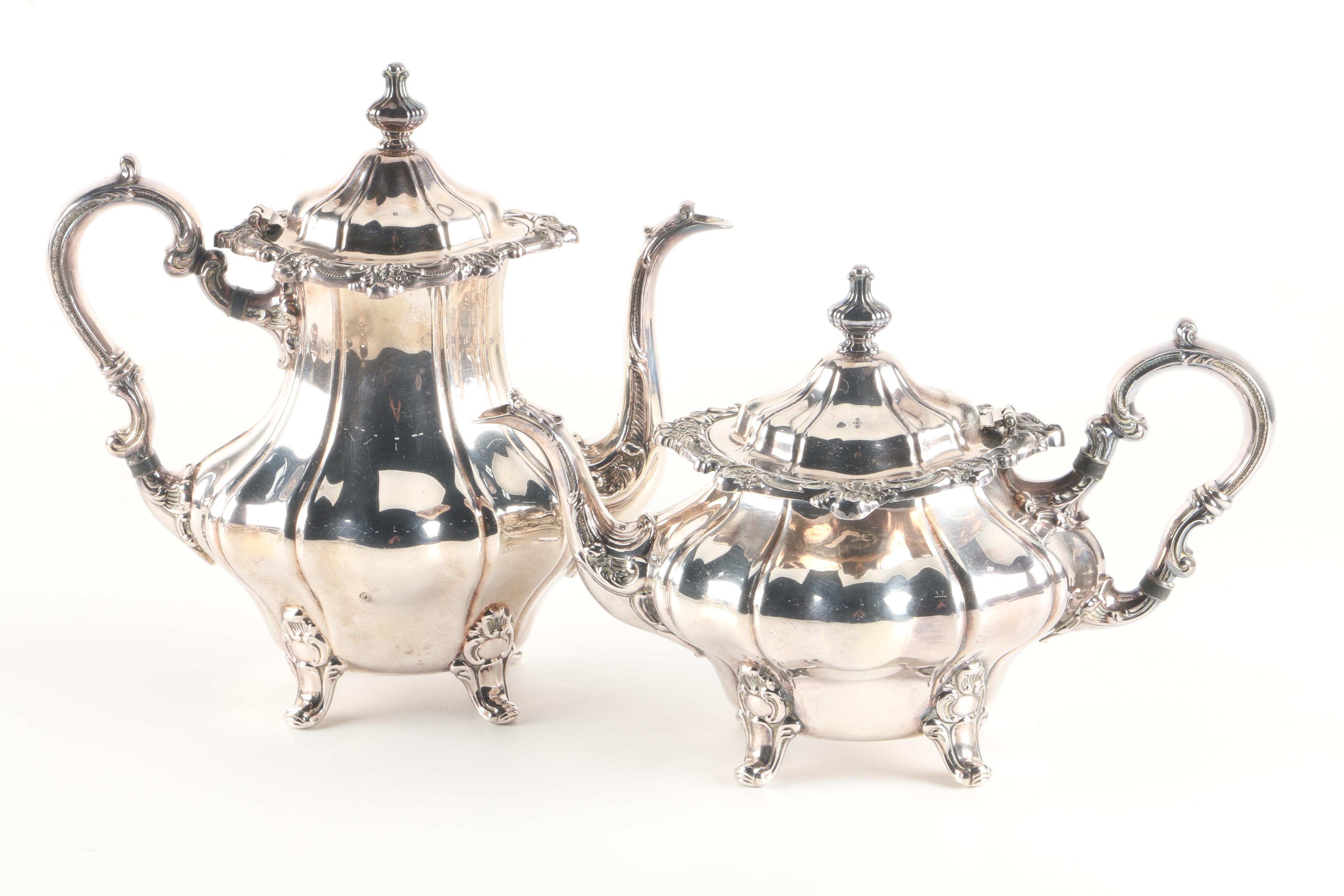 Gorham "Rosewood" Silver Plate Tea and Coffee Service Set