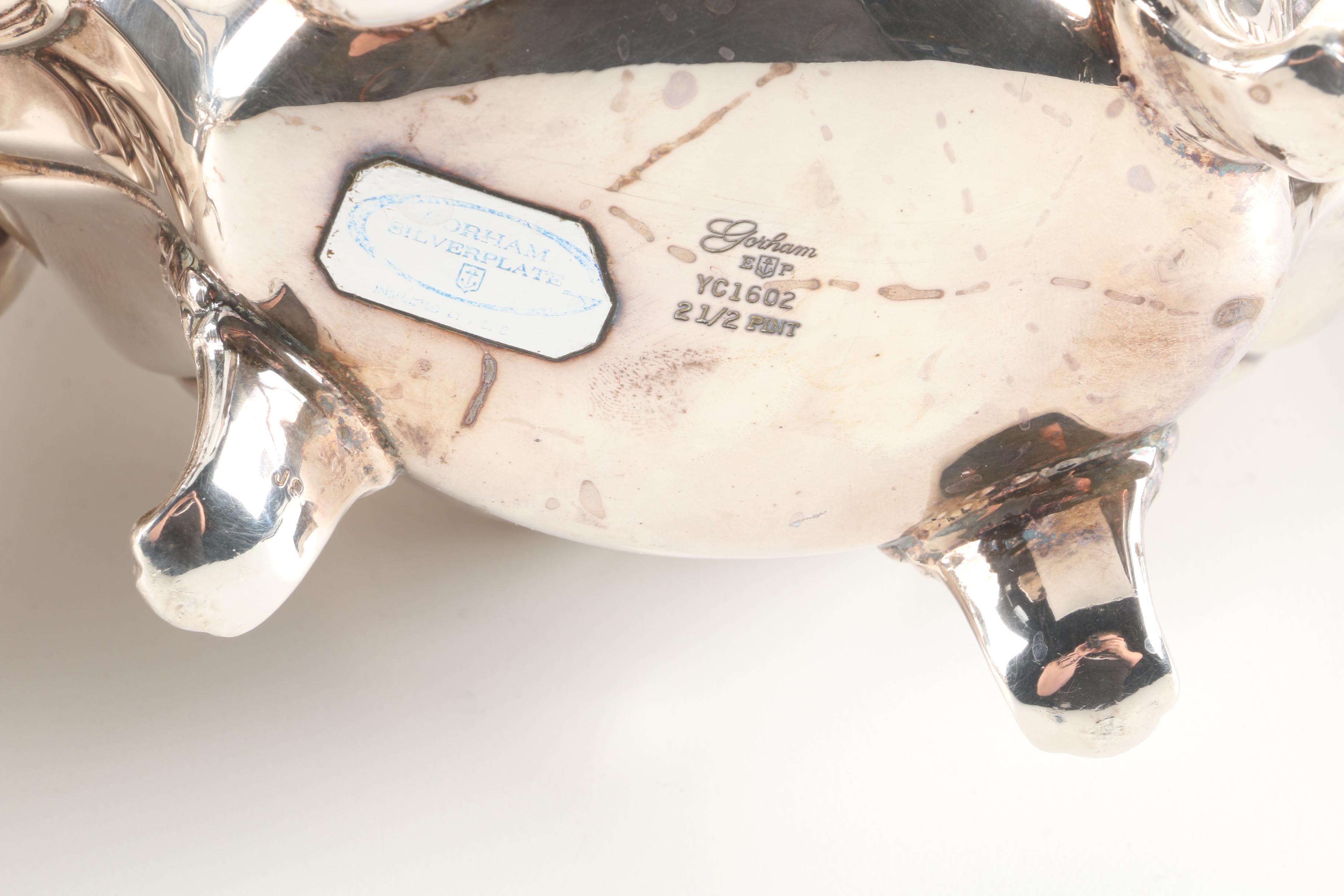 Gorham "Rosewood" Silver Plate Tea and Coffee Service Set