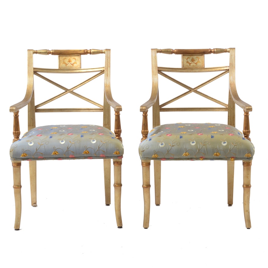 Pair of Federal Style Arm Chairs by Theodore Alexander