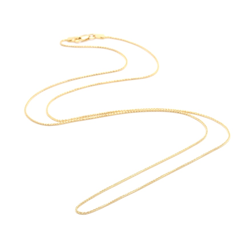 14K Yellow Gold Chain Necklace