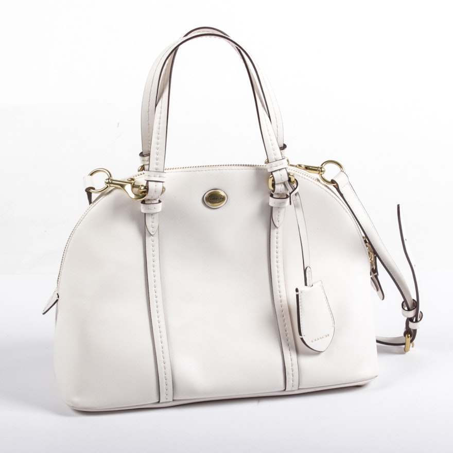 Coach Cora Domed Leather Satchel