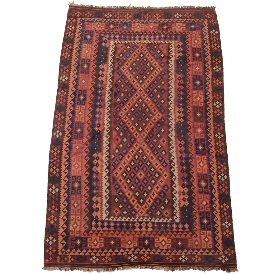 Hand-Woven Turkish Kilim Area Rug