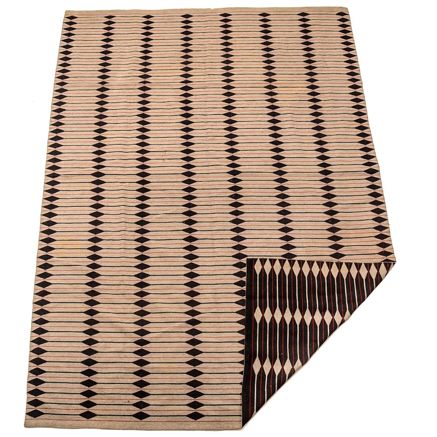 Woven Contemporary Reversible Geometric Rug