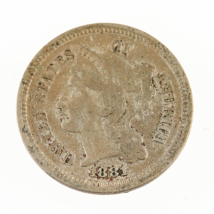 1881 Three Cent Nickel