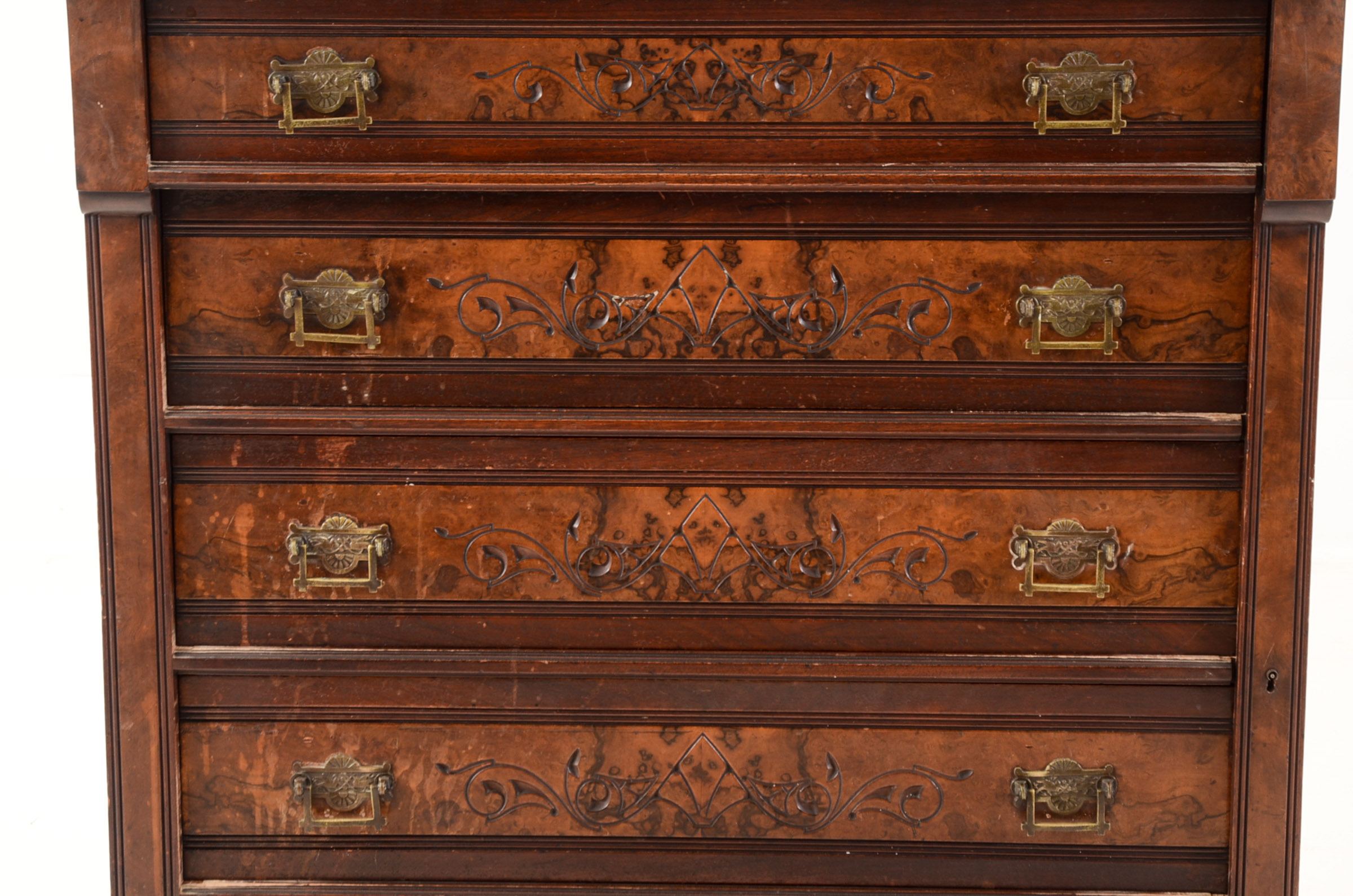 Antique Eastlake Style Chest of Drawers with Lock Bar
