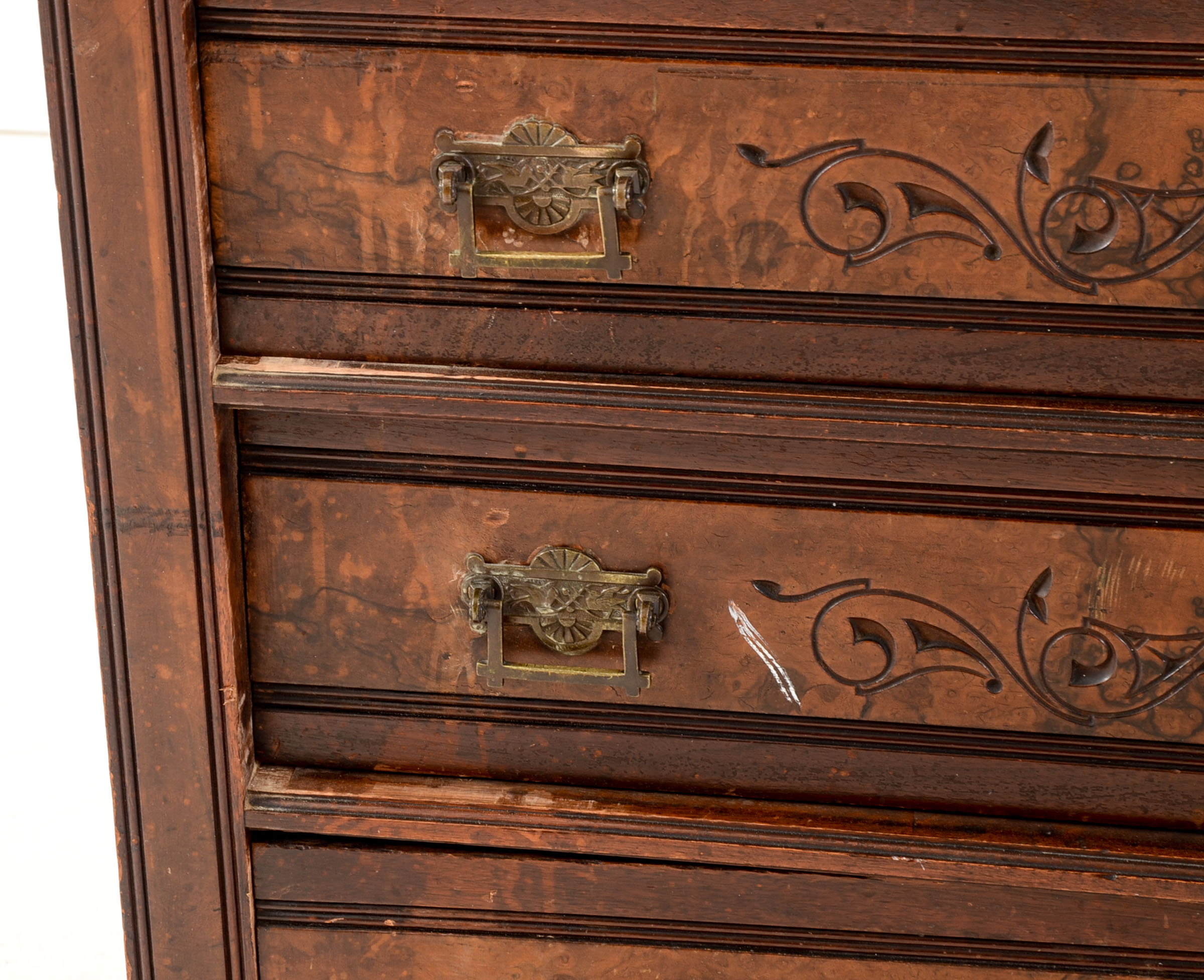 Antique Eastlake Style Chest of Drawers with Lock Bar