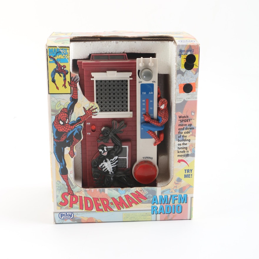 Vintage Spider-Man AM/FM Radio by Play Tech