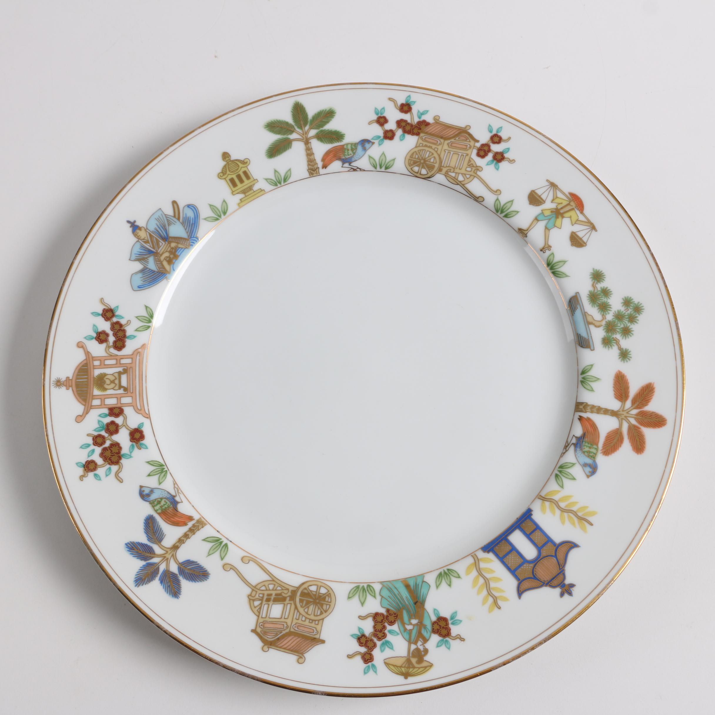 Fitz and Floyd "Promenade" Bone China Dinnerware, c. 1979