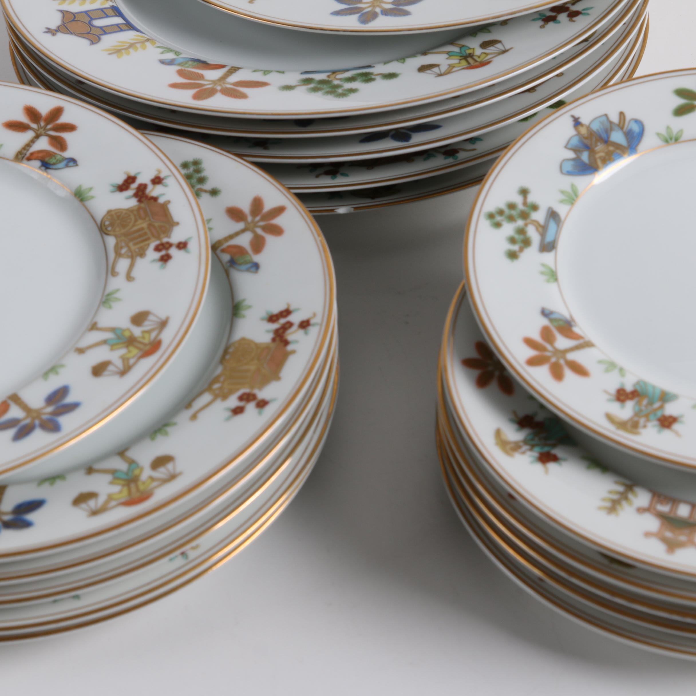 Fitz and Floyd "Promenade" Bone China Dinnerware, c. 1979