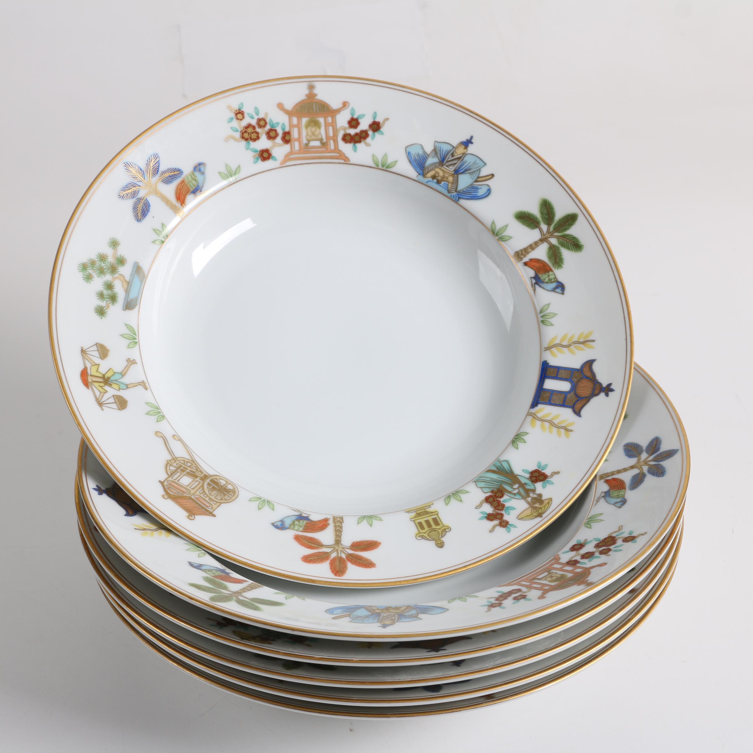 Fitz and Floyd "Promenade" Bone China Dinnerware, c. 1979