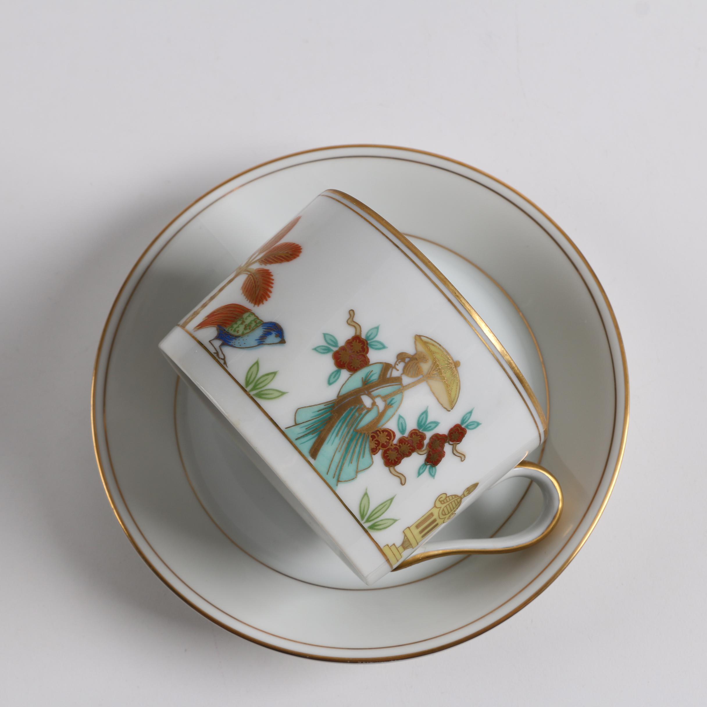 Fitz and Floyd "Promenade" Bone China Dinnerware, c. 1979