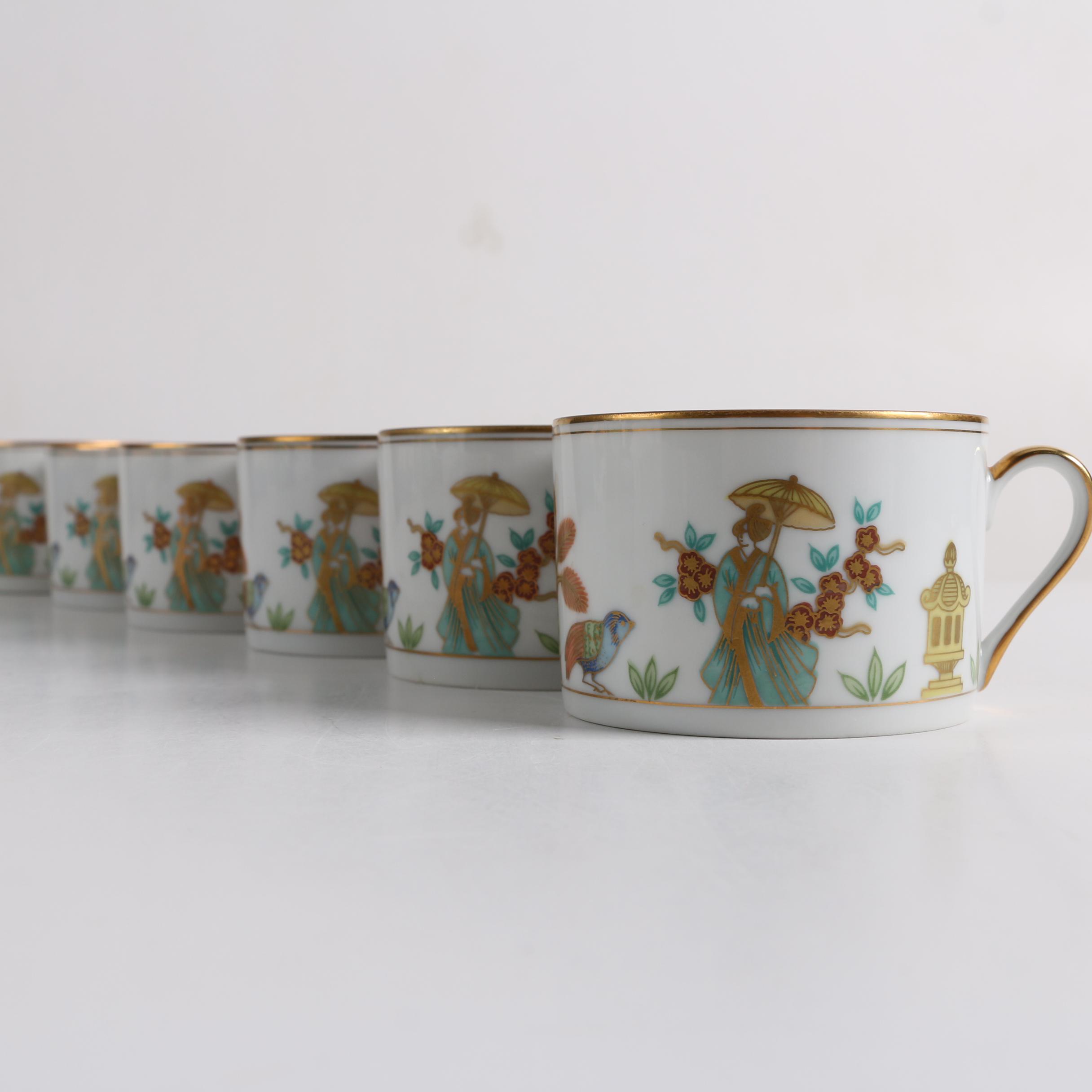 Fitz and Floyd "Promenade" Bone China Dinnerware, c. 1979