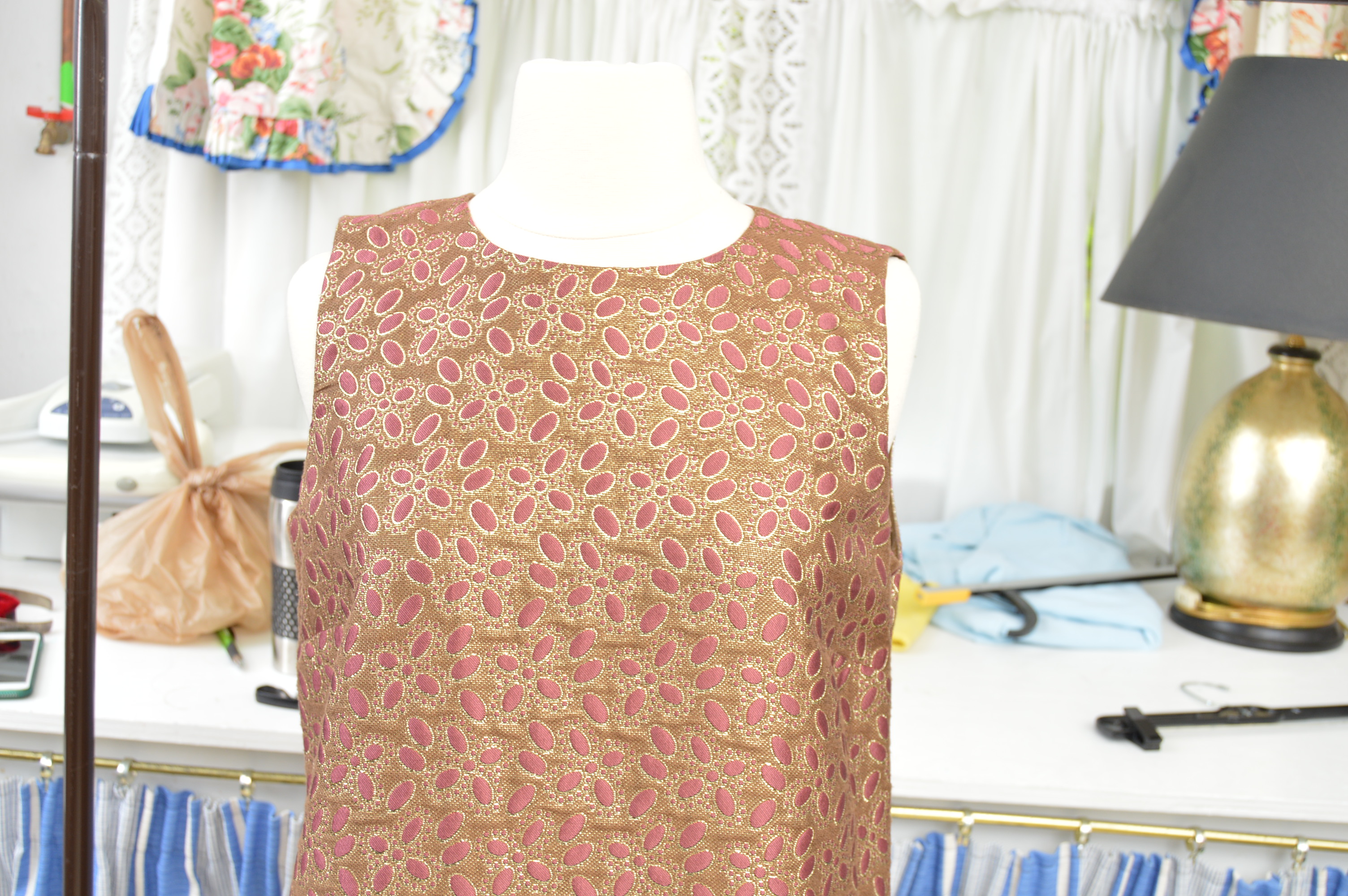 Women's Red Valentino Brocade Coat and Dress Ensemble