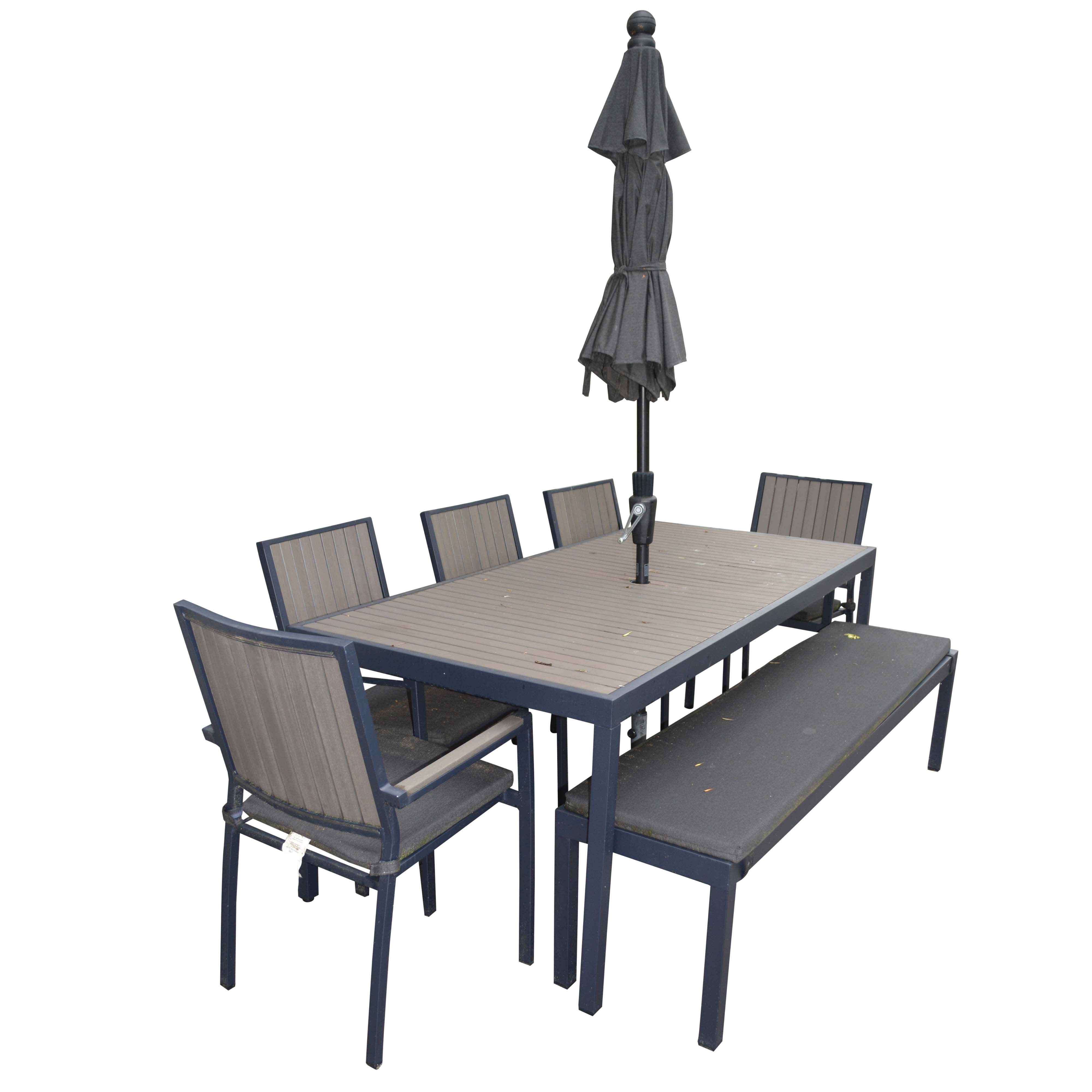 Crate and Barrel Patio Furniture Dining Set