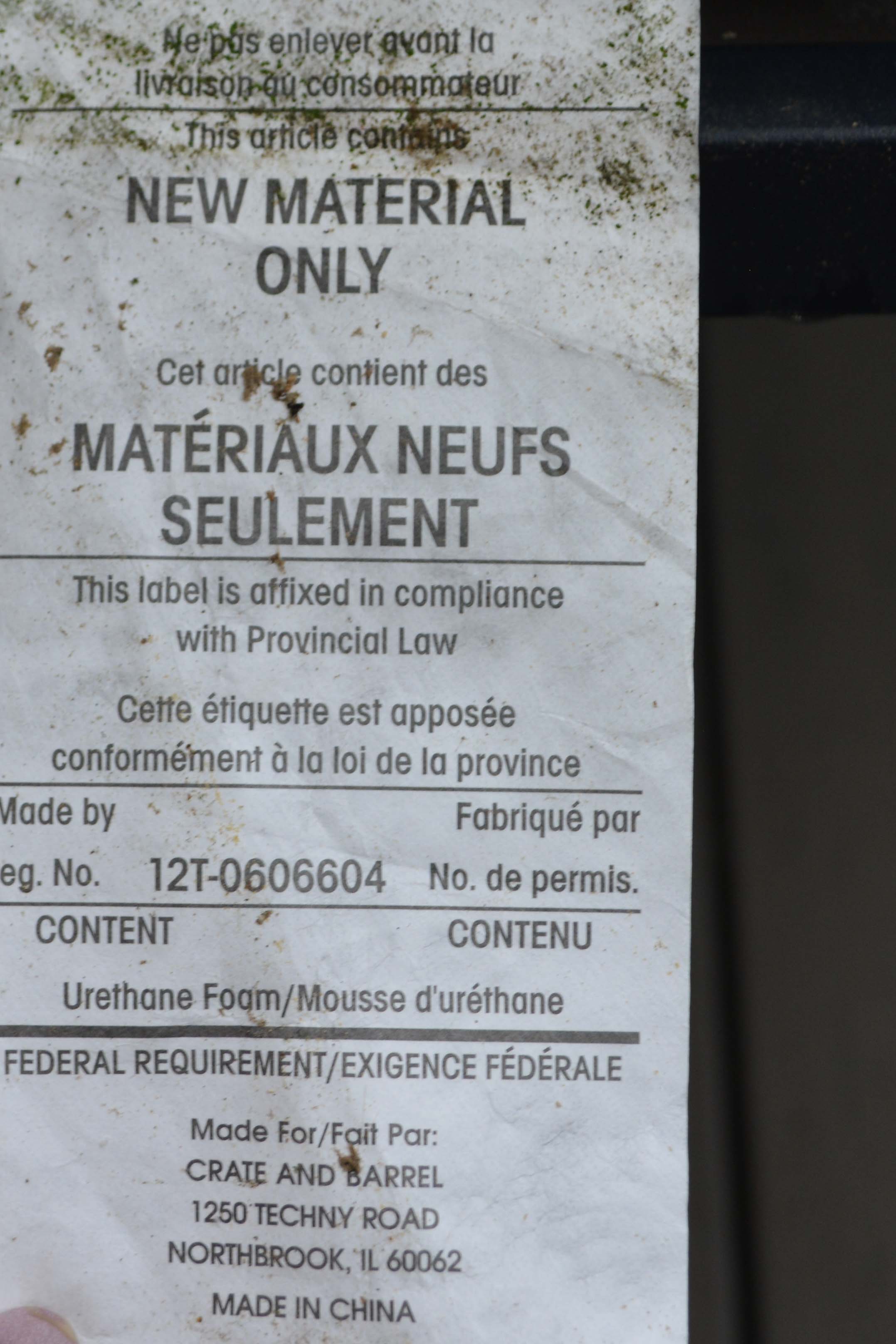 Crate and Barrel Patio Furniture Dining Set