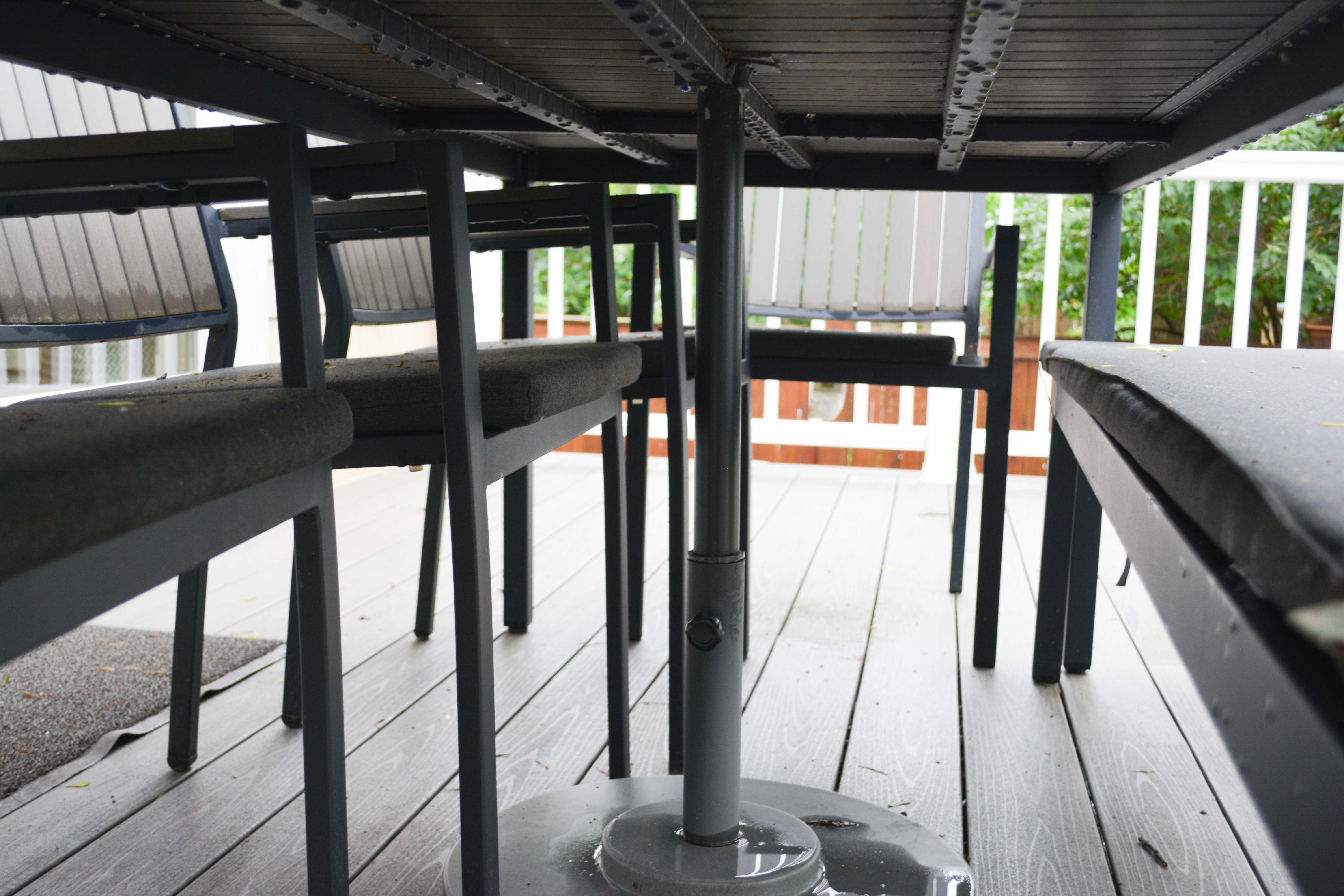 Crate and Barrel Patio Furniture Dining Set