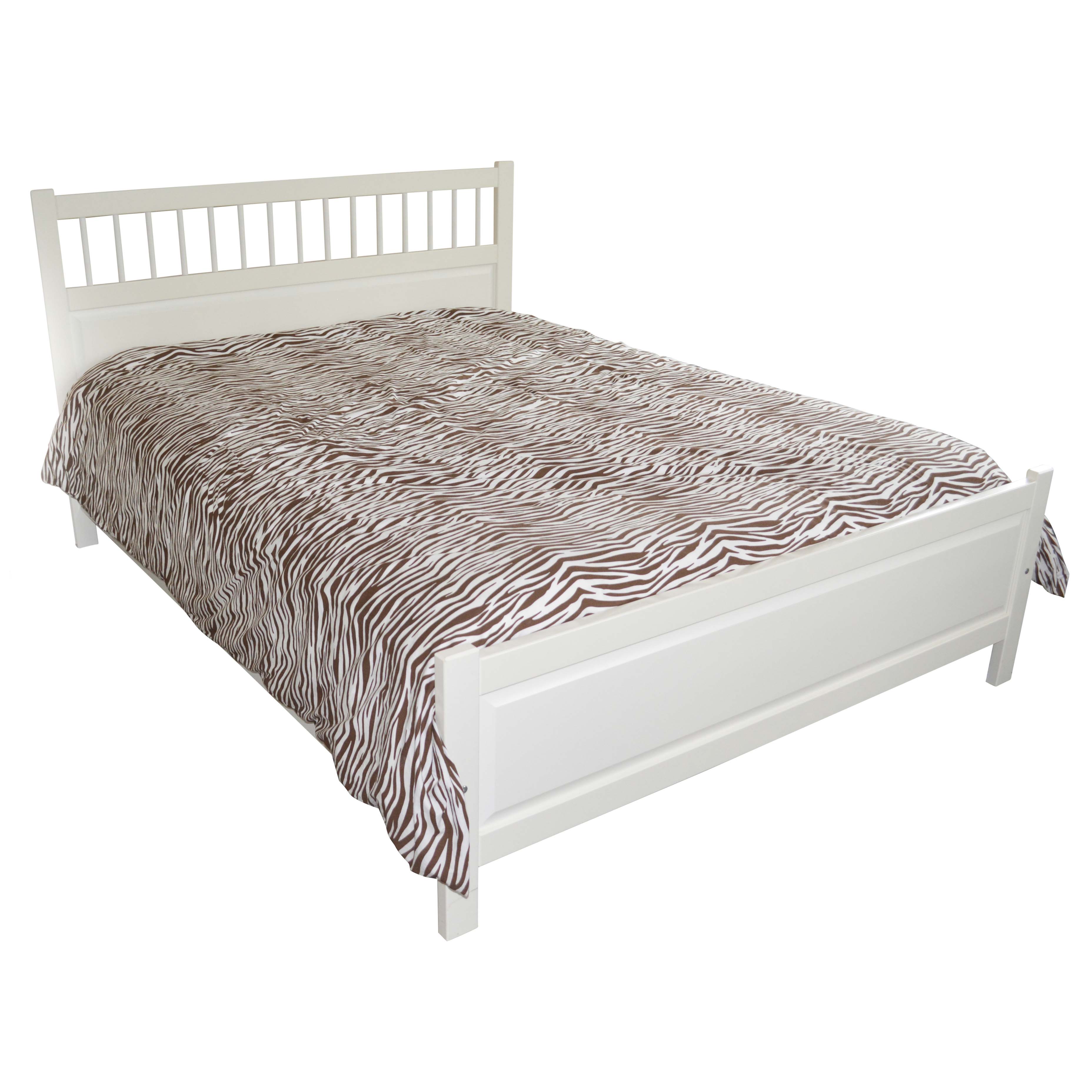 Contemporary White Queen Size Bed Frame