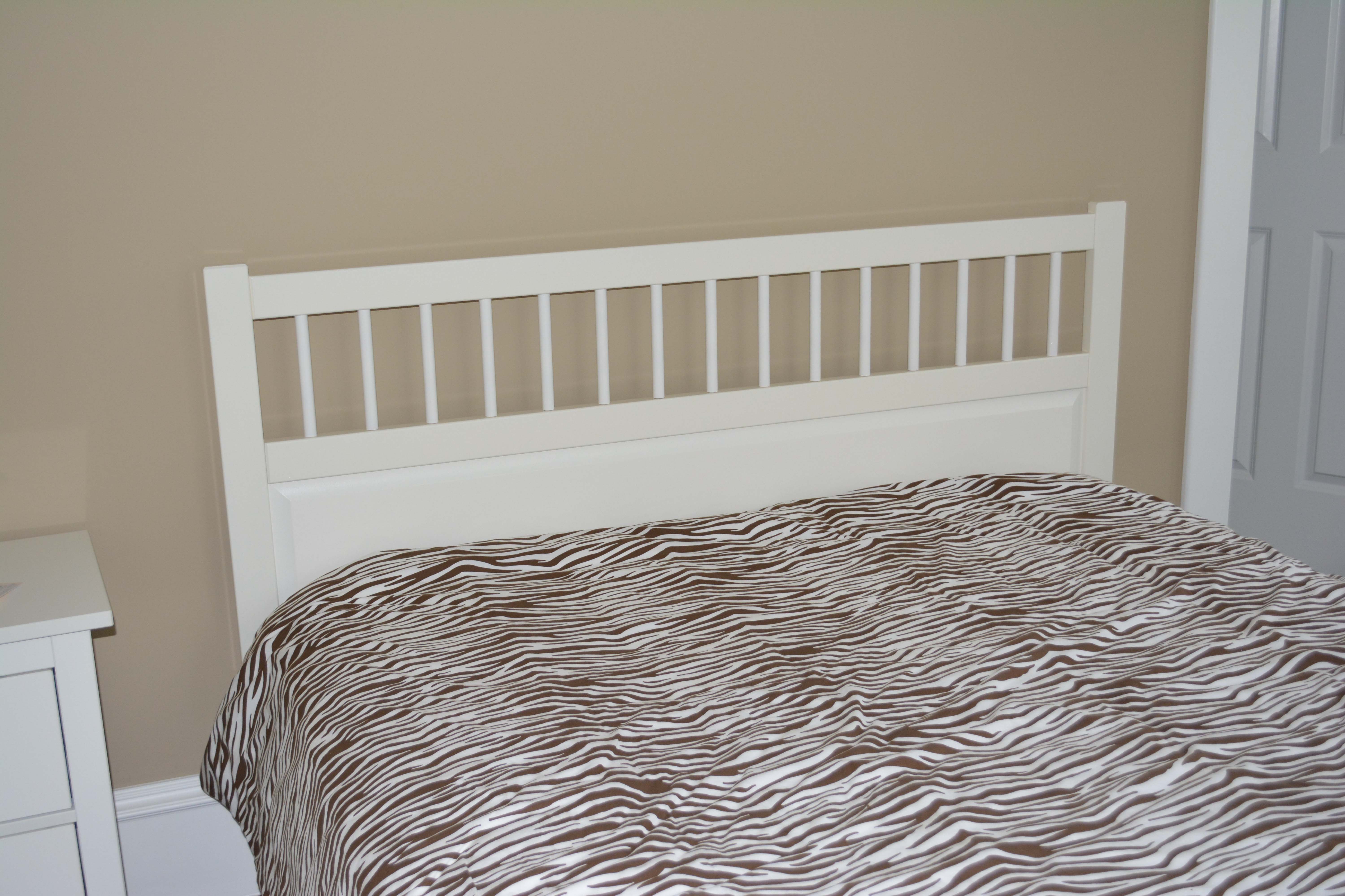 Contemporary White Queen Size Bed Frame