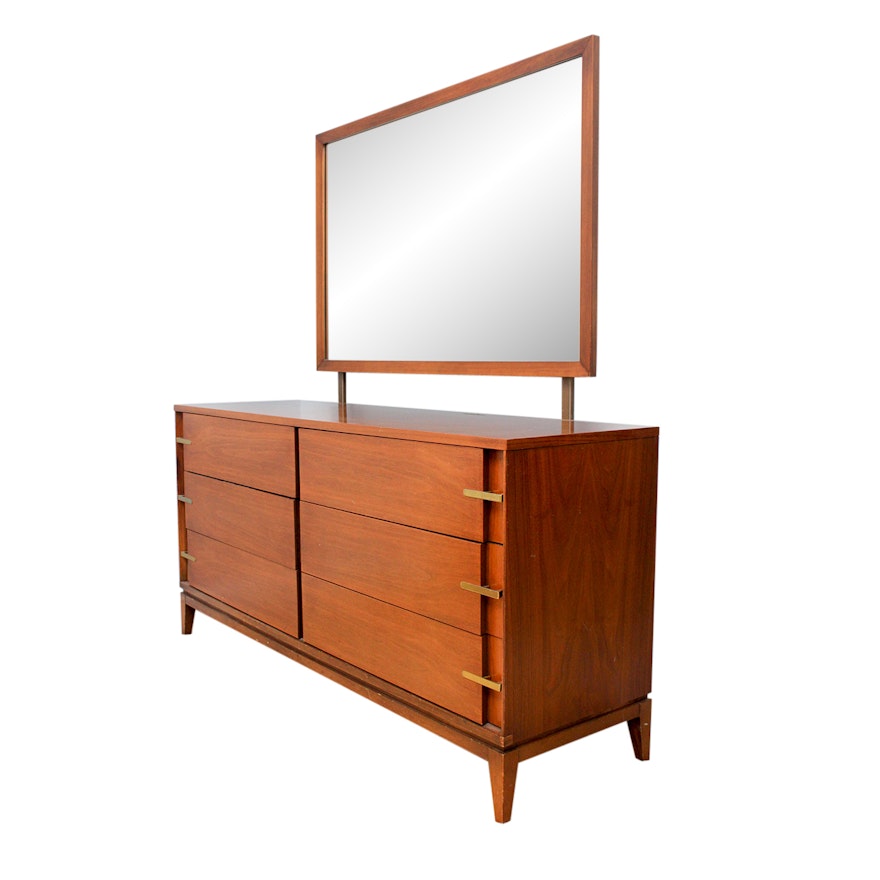 Mid-Century Modern Dresser with Mirror by Basic-Witz Furniture