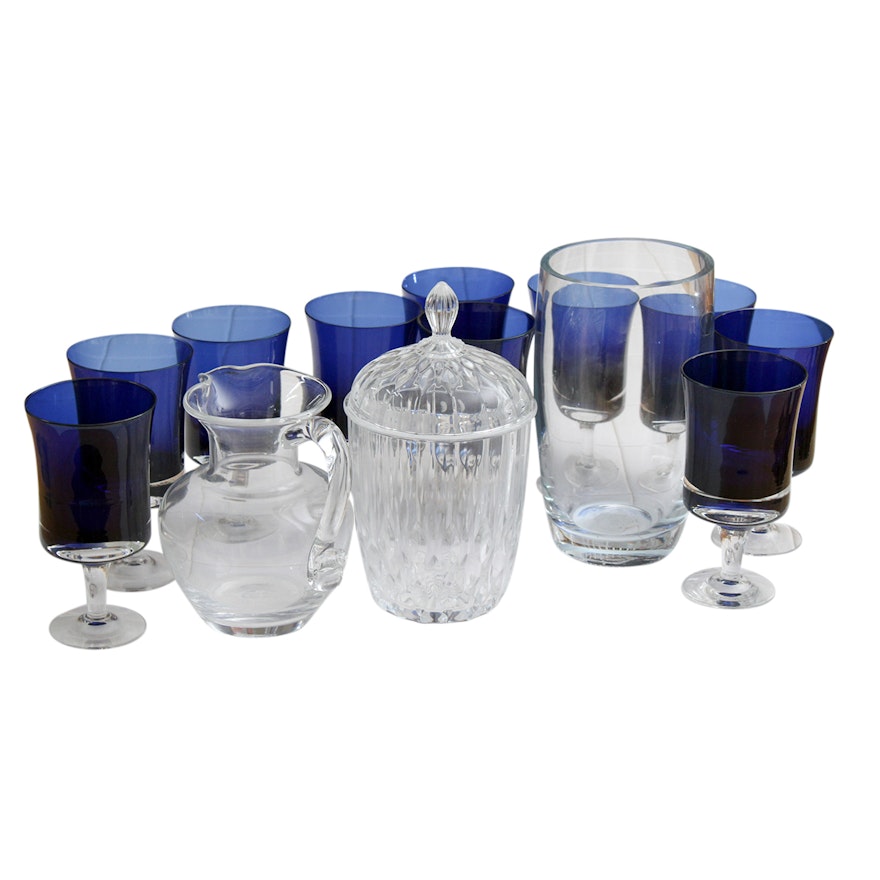 Assorted Glassware Featuring Villeroy & Boch, Simon Pearce and Cristal d'Arques