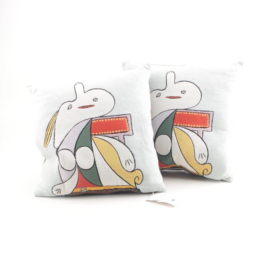 Pair of Jules Pansu "Succession Picasso" Throw Pillows