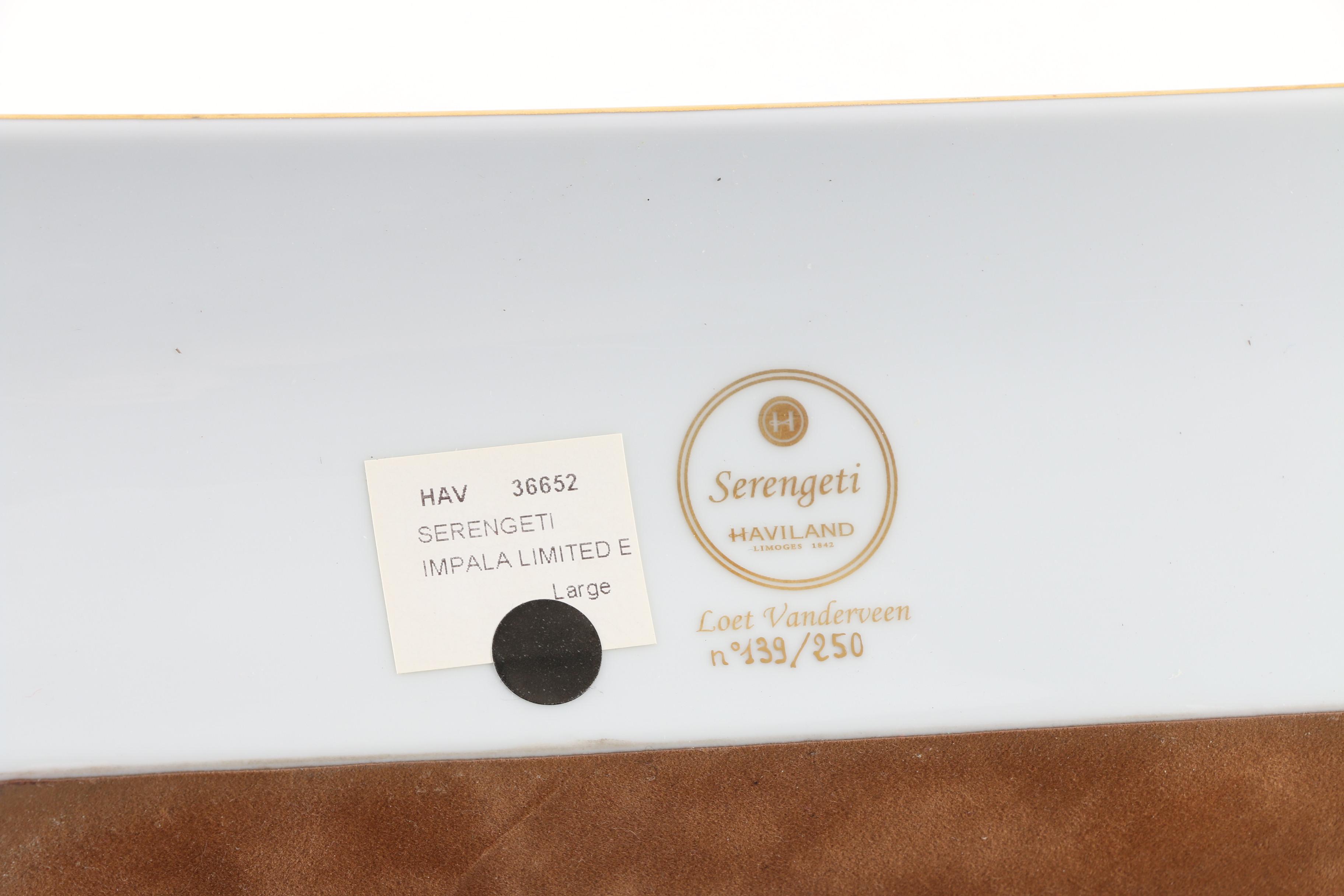 Haviland Limoges "Serengeti" Porcelain Platter by Loet Vanderveen