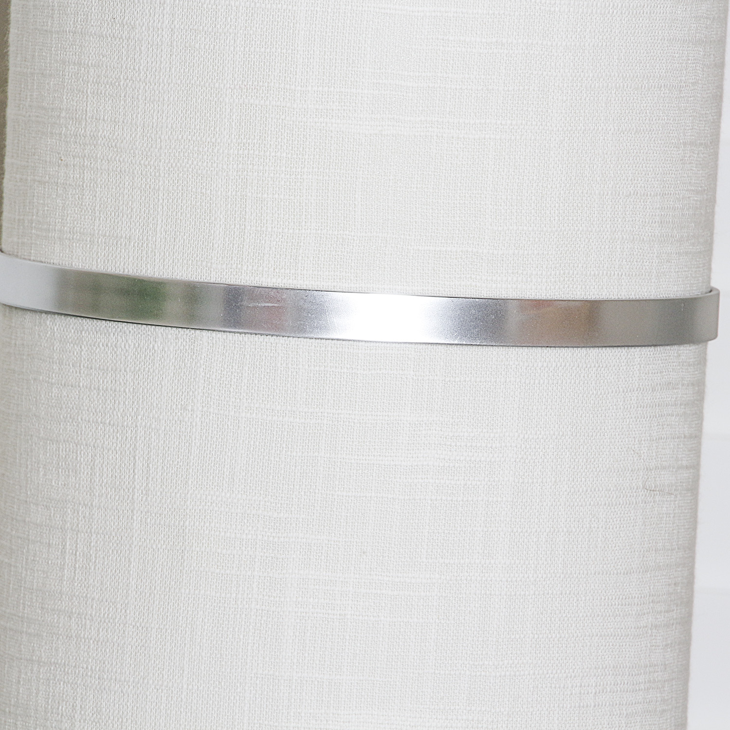 Contemporary Columnar Fabric and Metal Table Lamp