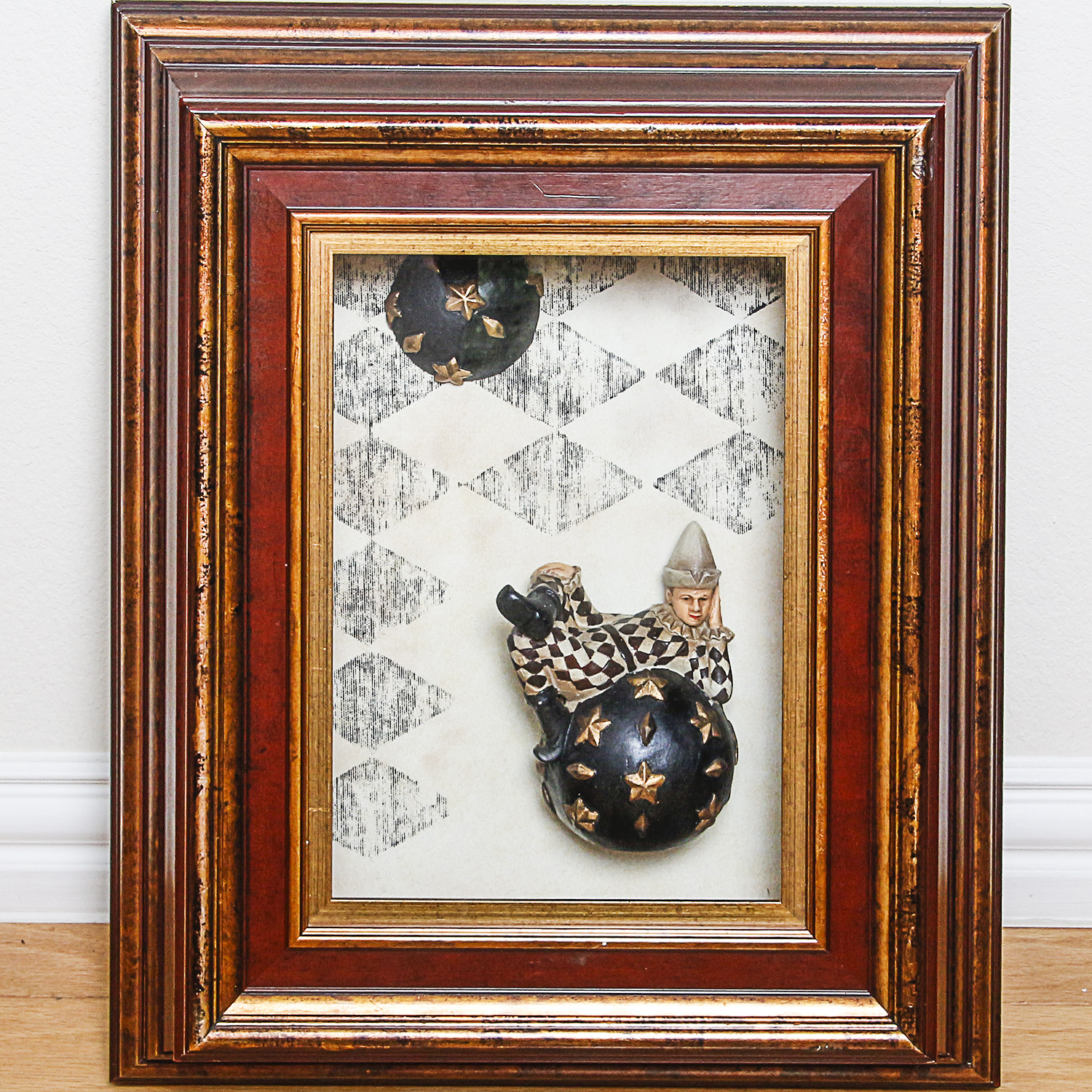 Harlequin Themed Shadowbox Wall Decor