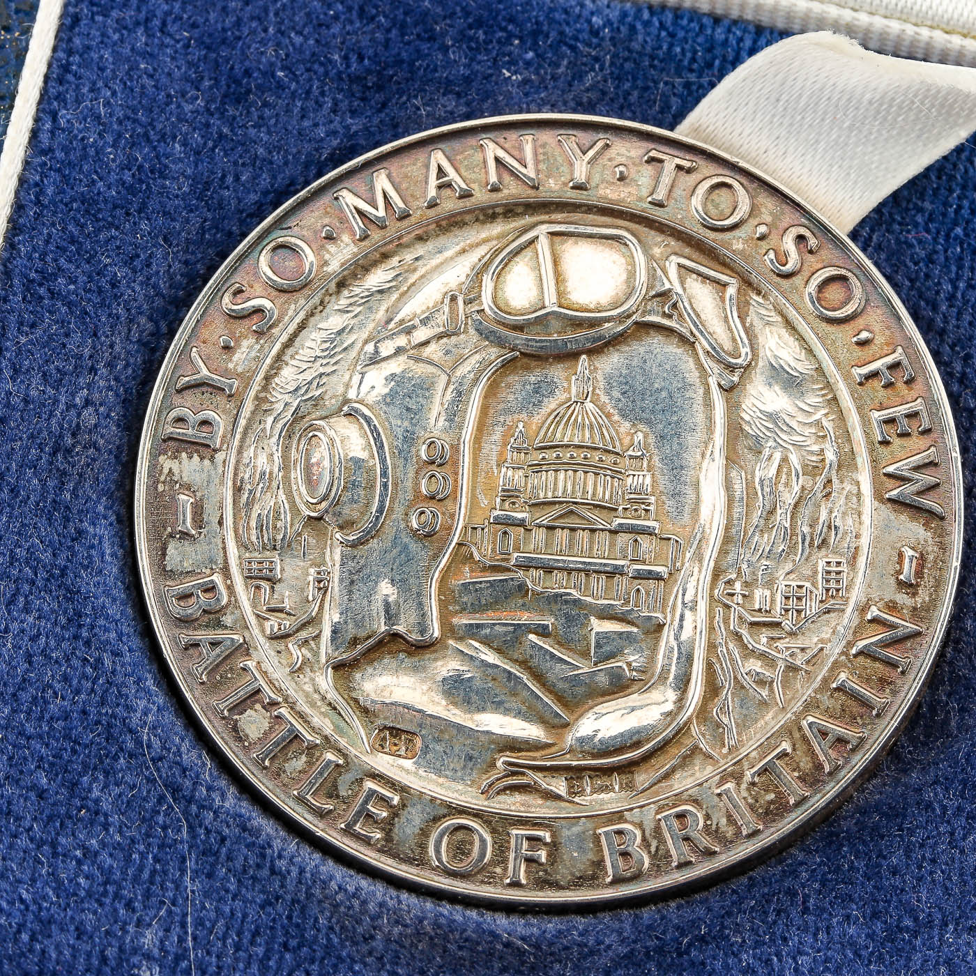 Silver Winston Churchill Medal Commemorating the Battle of Britain