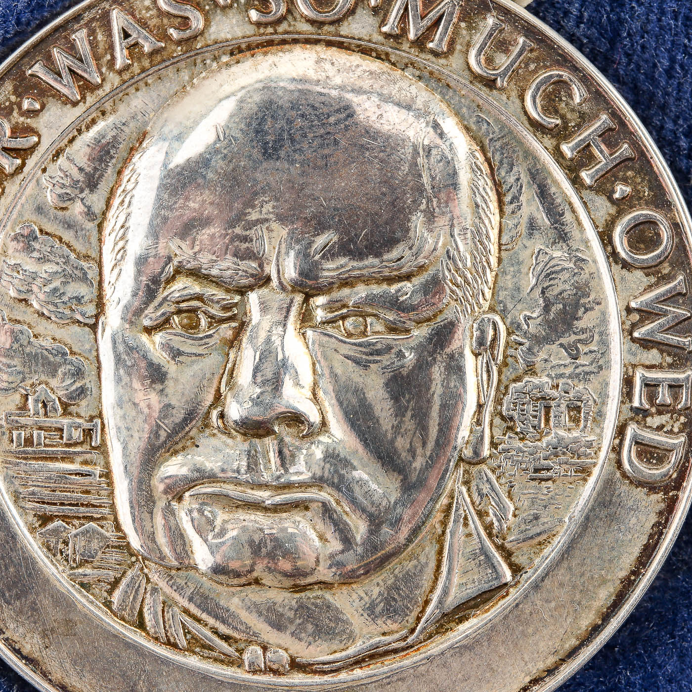 Silver Winston Churchill Medal Commemorating the Battle of Britain