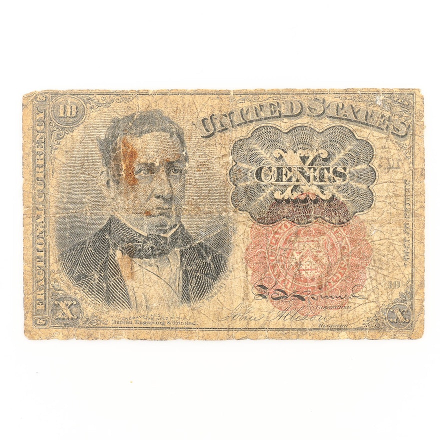 Series of 1874 United States 10 Cent Fractional Currency Note