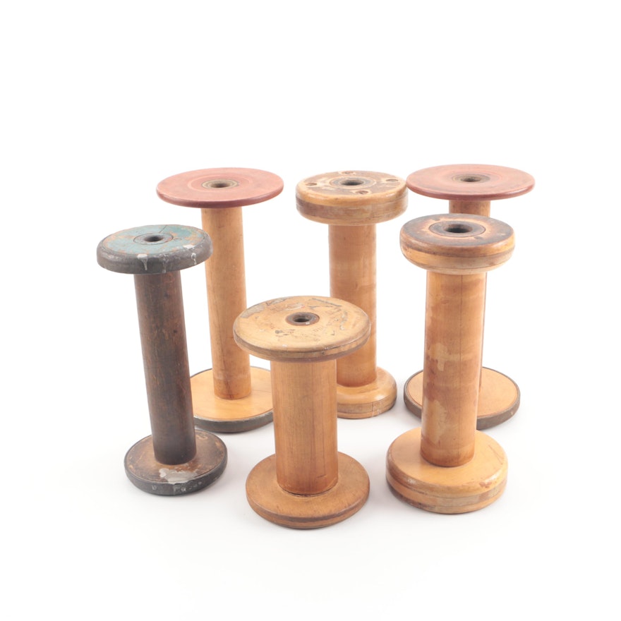 Vintage Wood Spools