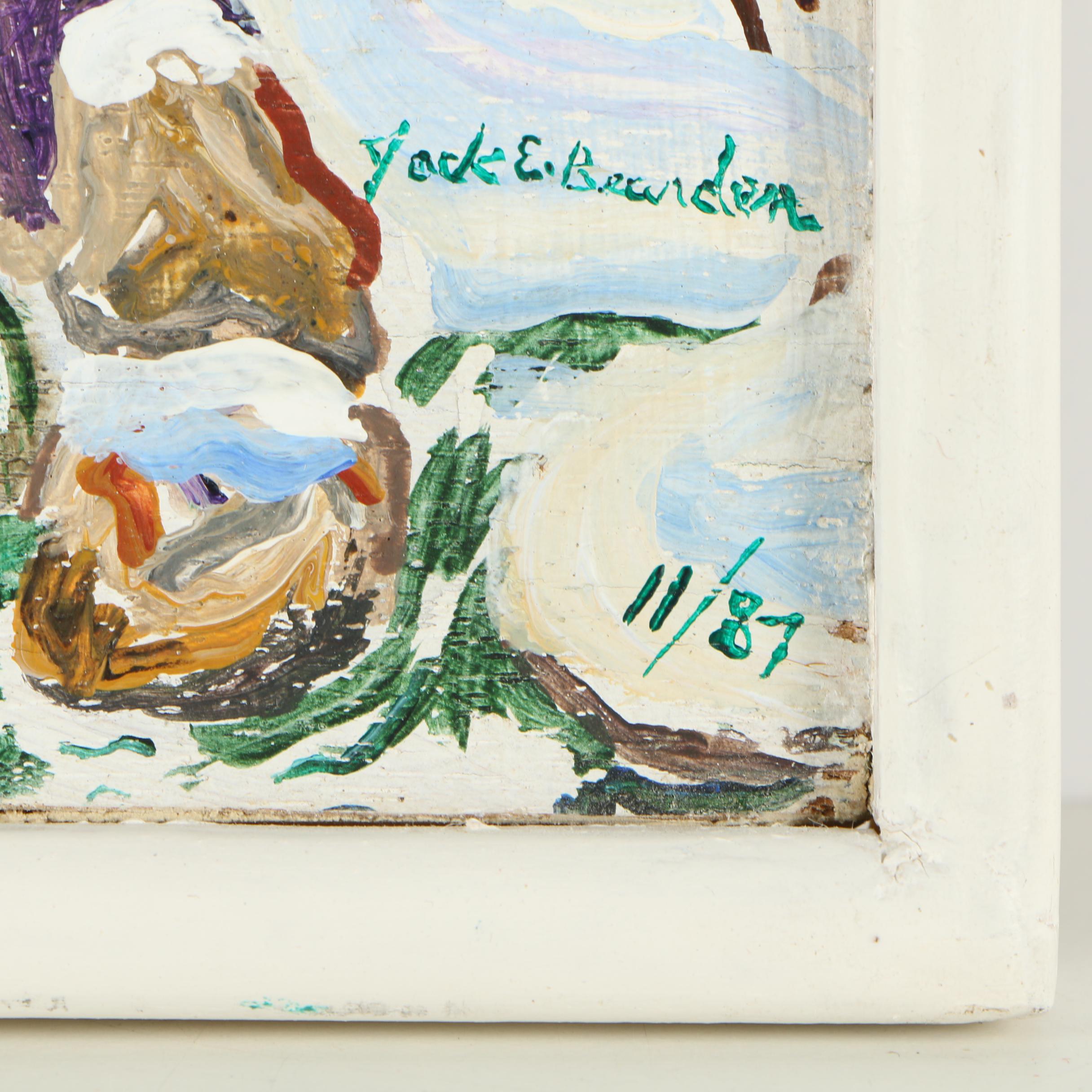 Jack E. Bearden 1987 Oil Painting "First Snow"