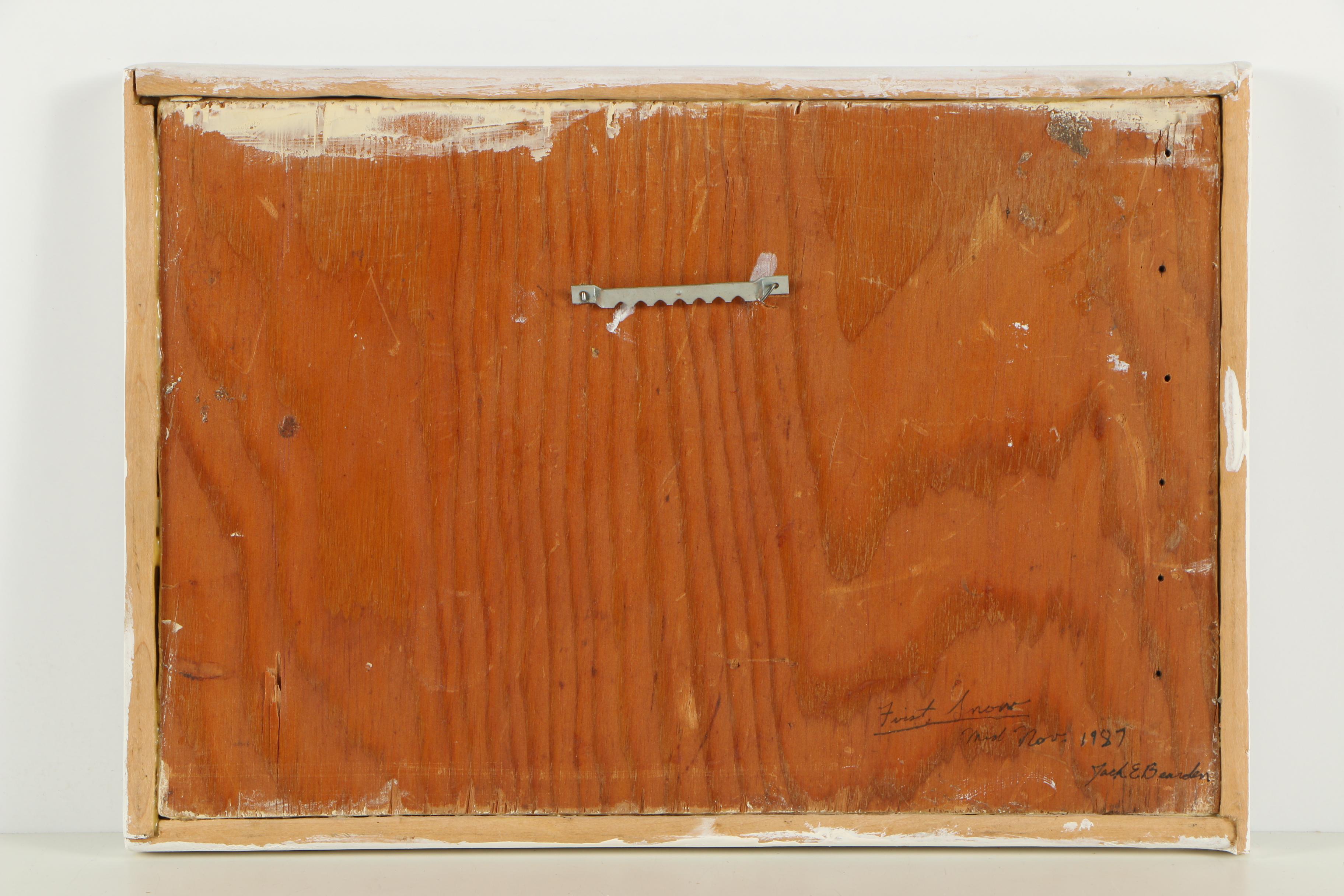 Jack E. Bearden 1987 Oil Painting "First Snow"