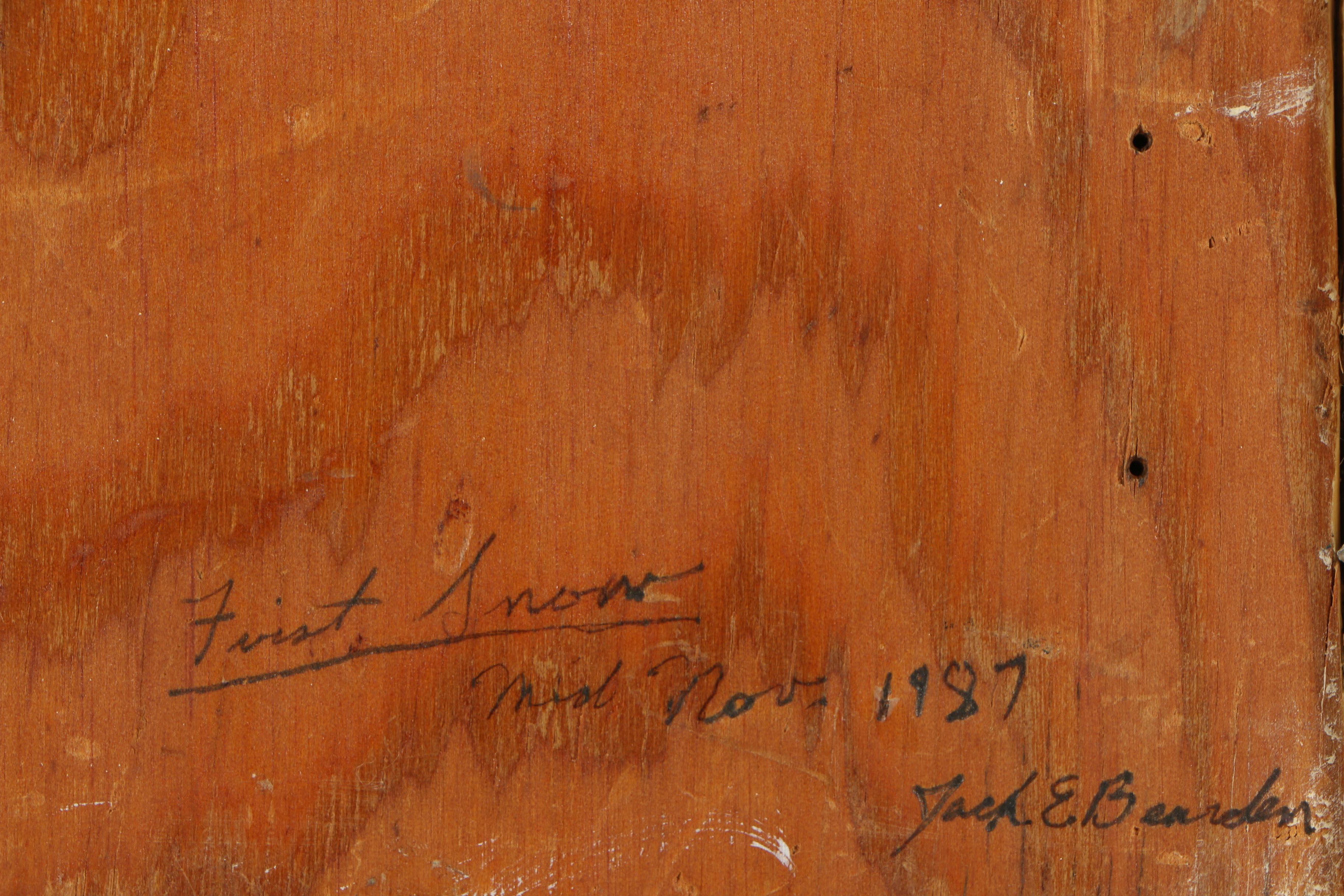 Jack E. Bearden 1987 Oil Painting "First Snow"