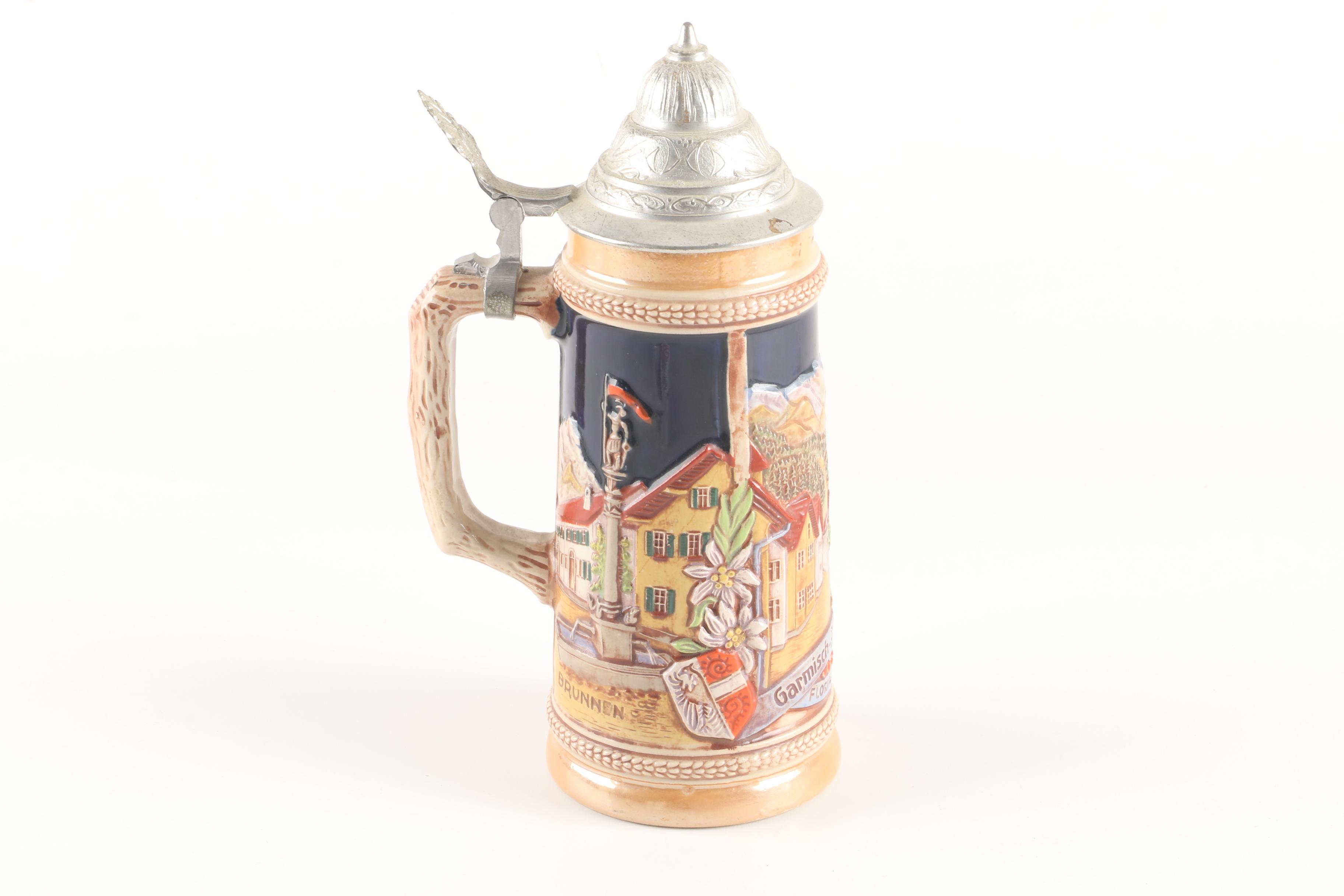 Vintage West German Gerzit Stoneware Stein