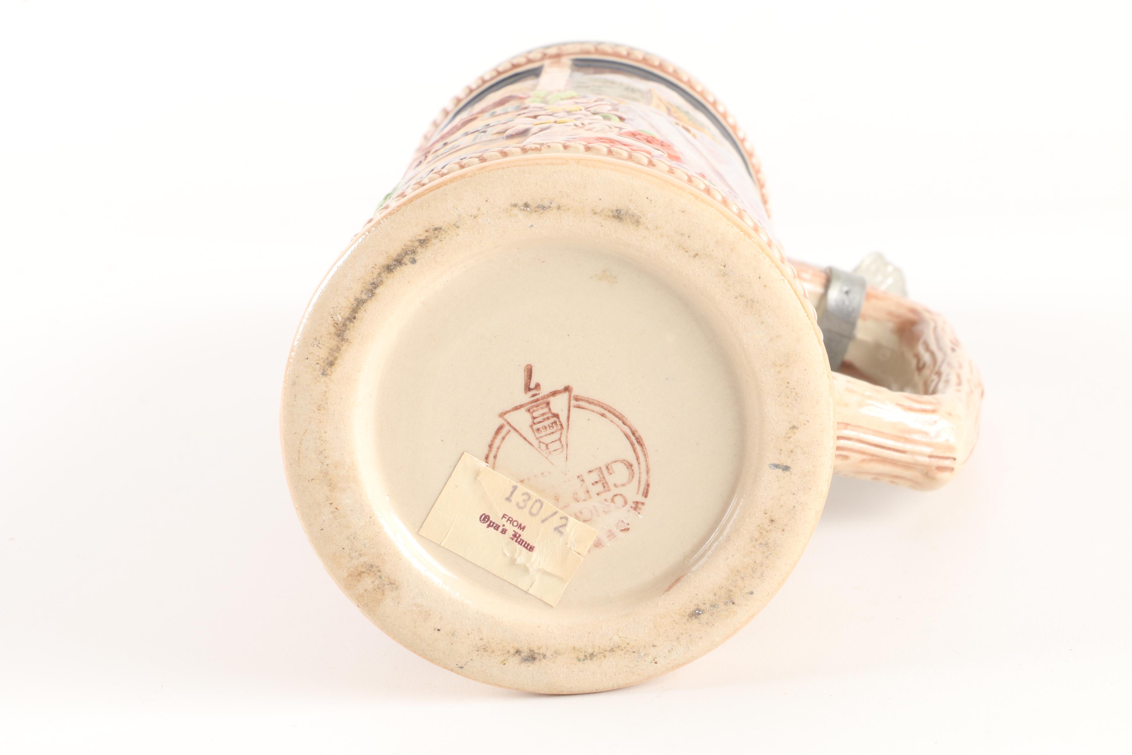 Vintage West German Gerzit Stoneware Stein