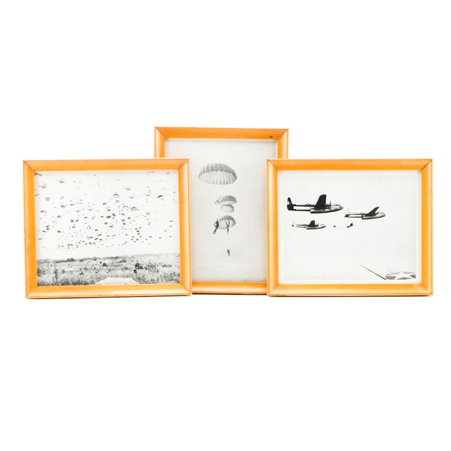 Three Military-Themed Halftone Prints
