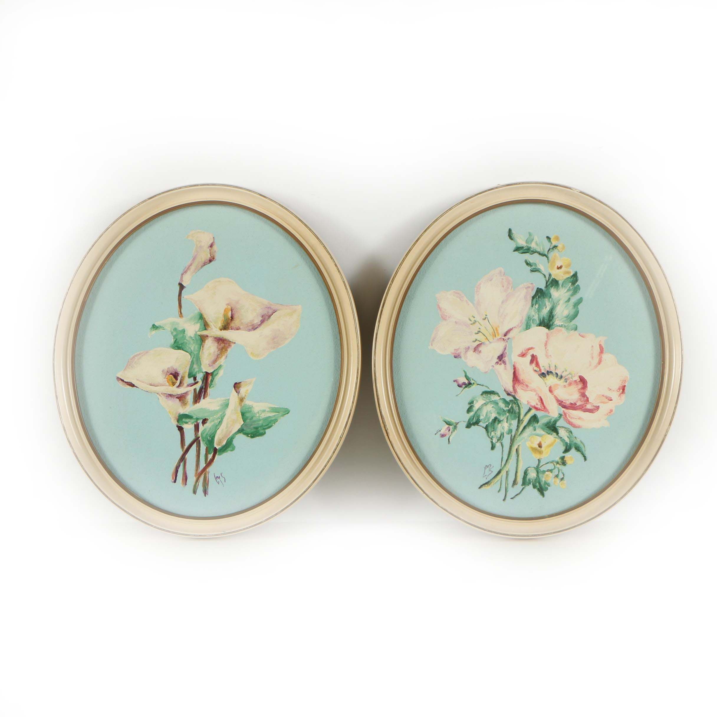 L.M.S. Mid 20th Century Oil Paintings