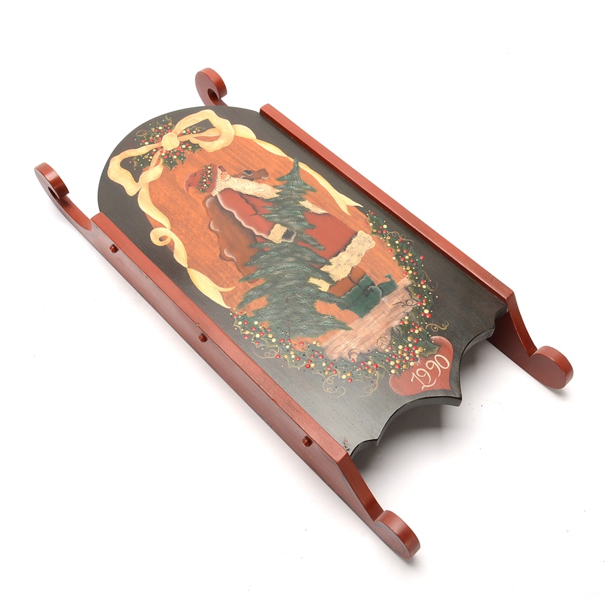 Decorative Painted Christmas Sleigh