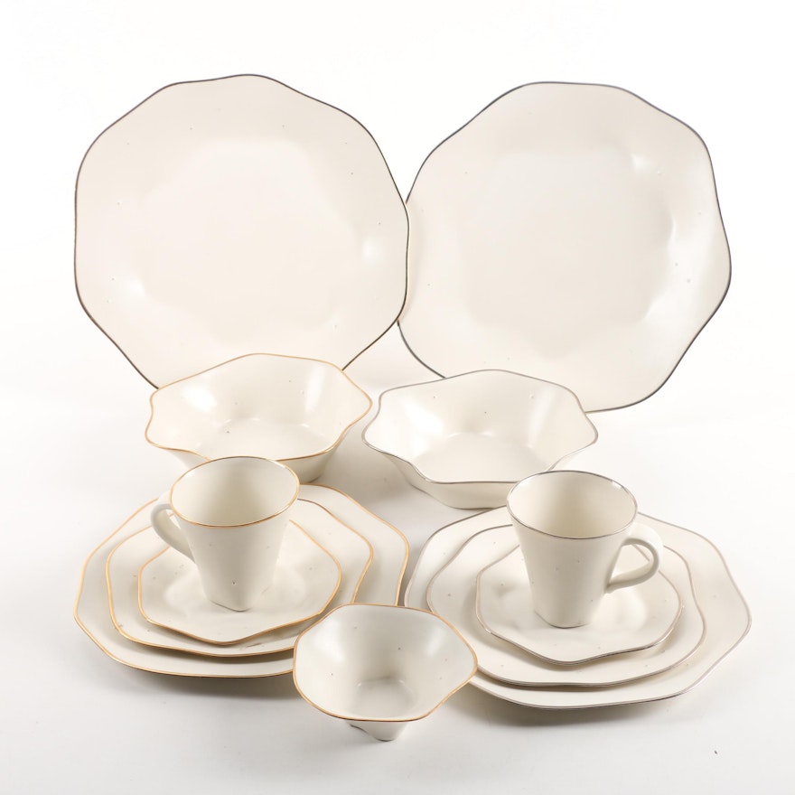 Handmade Dan Levy "Wave Dot" Porcelain Dinnerware