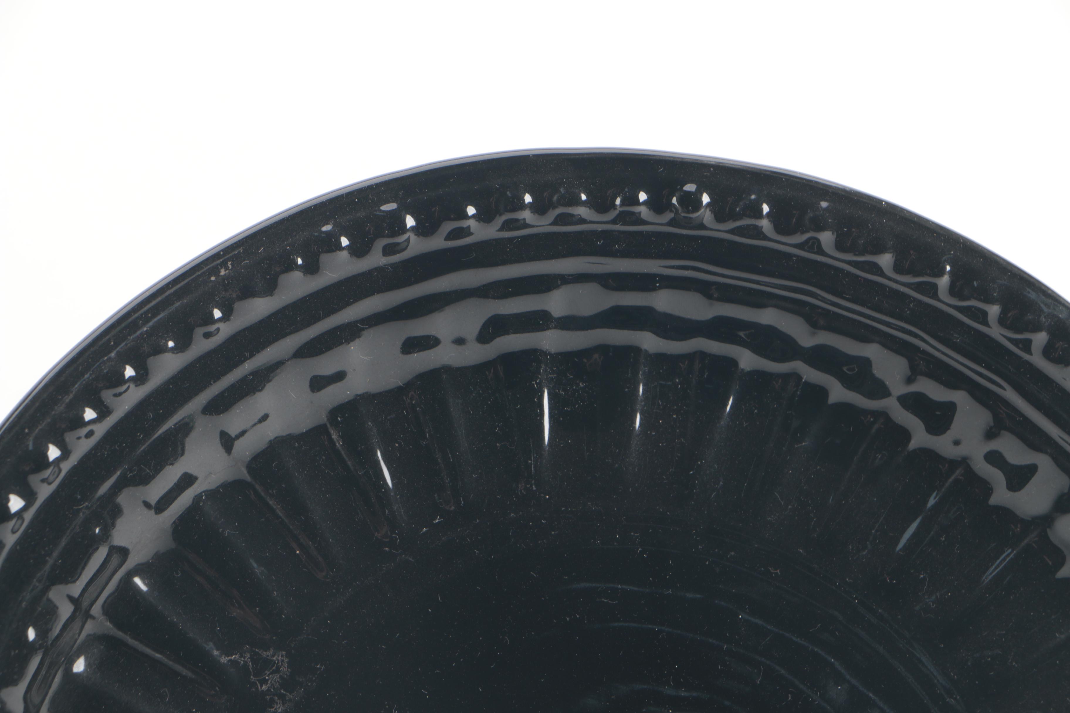 Frances Palmer Buffalo Pottery Glossy Black Ceramic Tableware