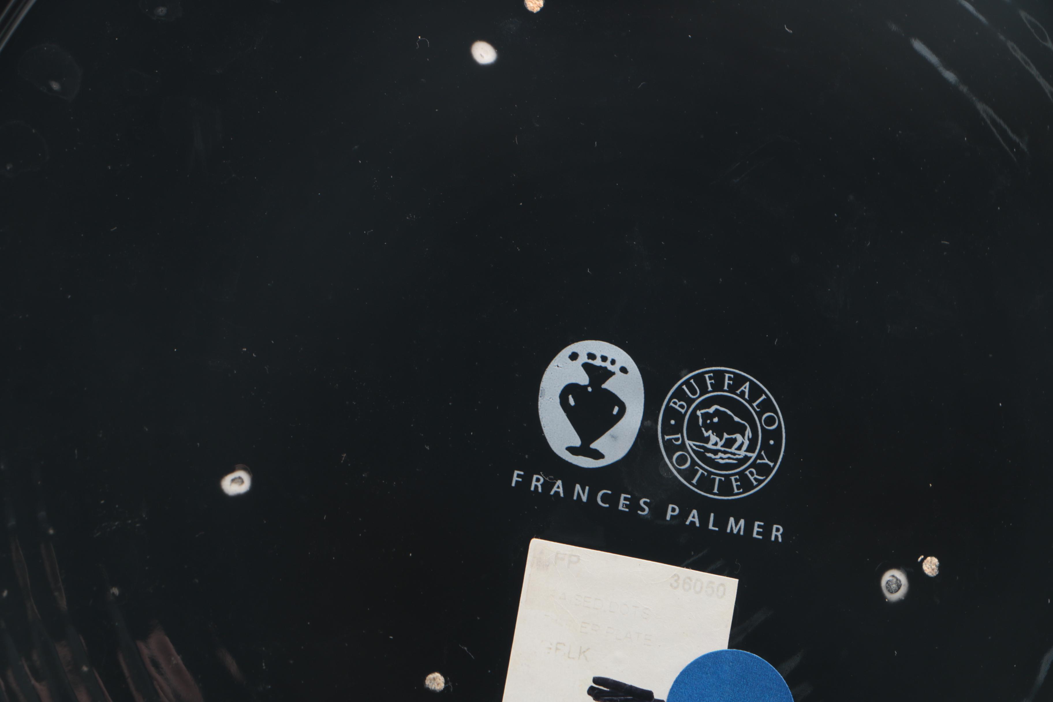 Frances Palmer Buffalo Pottery Glossy Black Ceramic Tableware